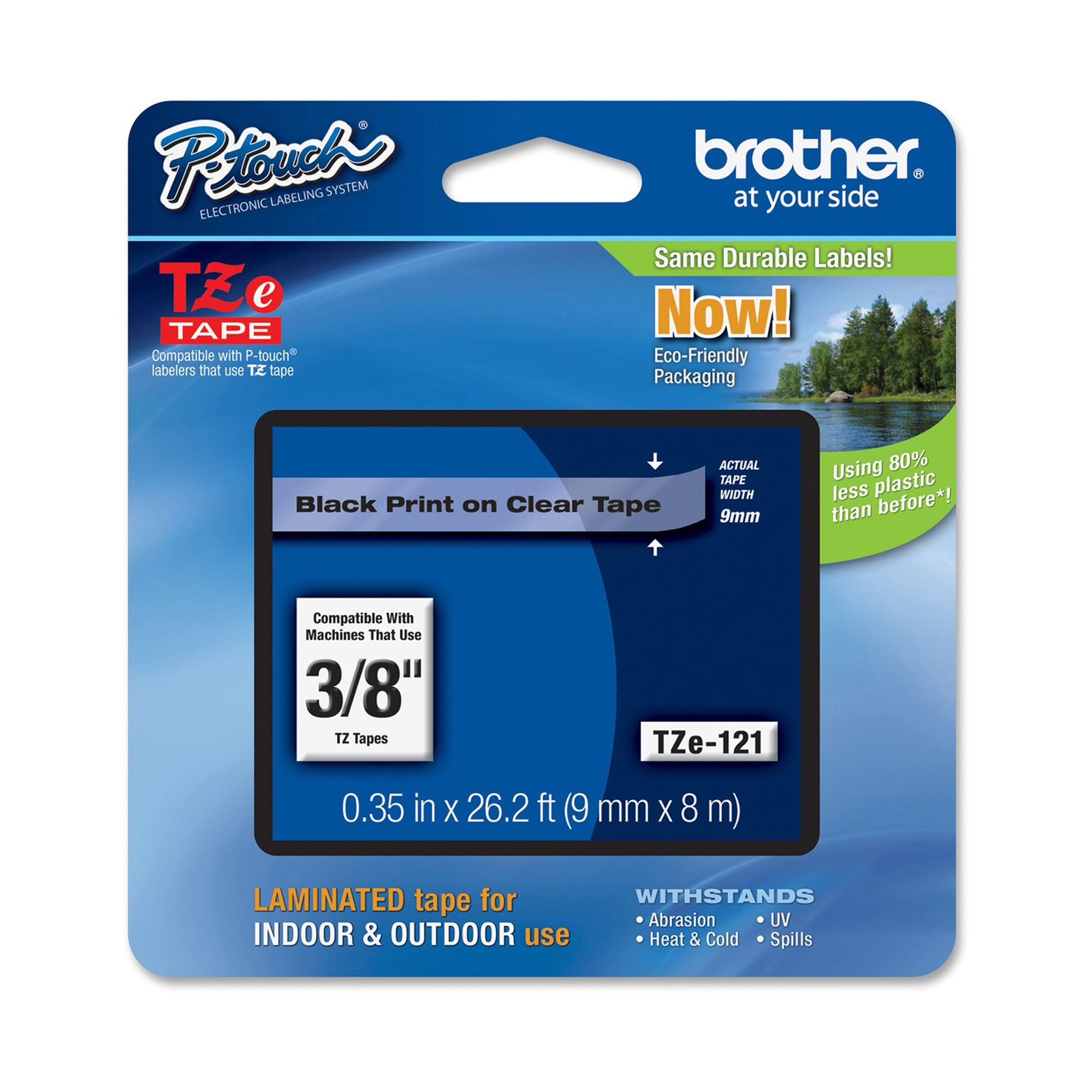 Brother - Nastro - Nero/Trasparente - TZ121 - …