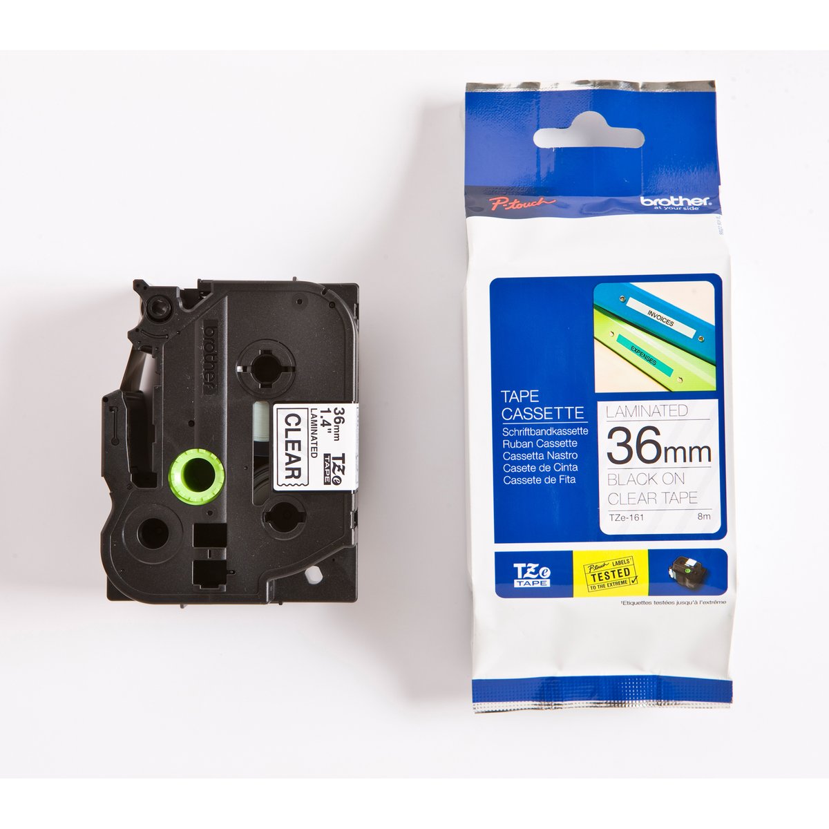 Brother - Nastro - Nero/Trasparente TZE161 - 36mm …
