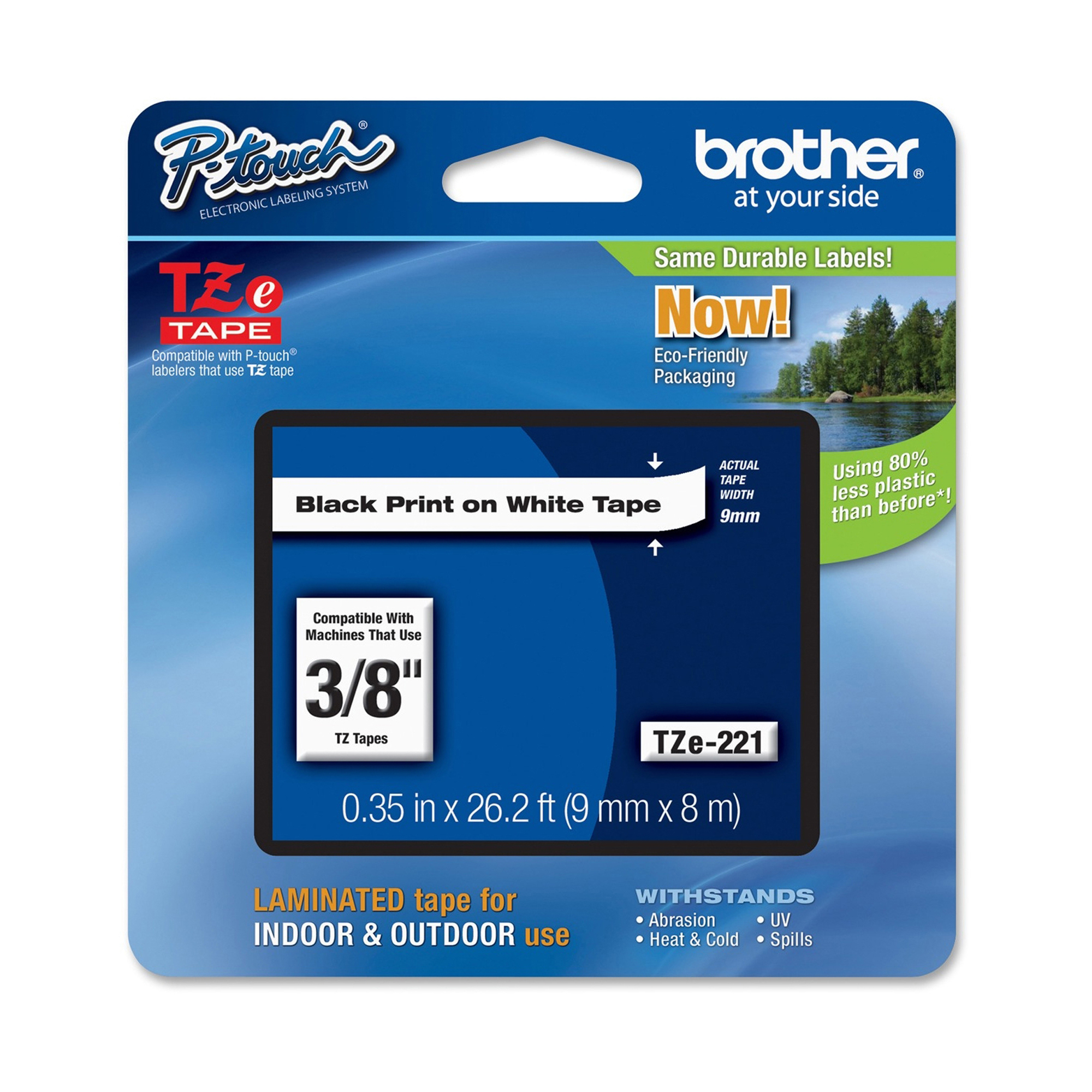 Brother TZe-221 - Autoadesivo - nero su bianco …