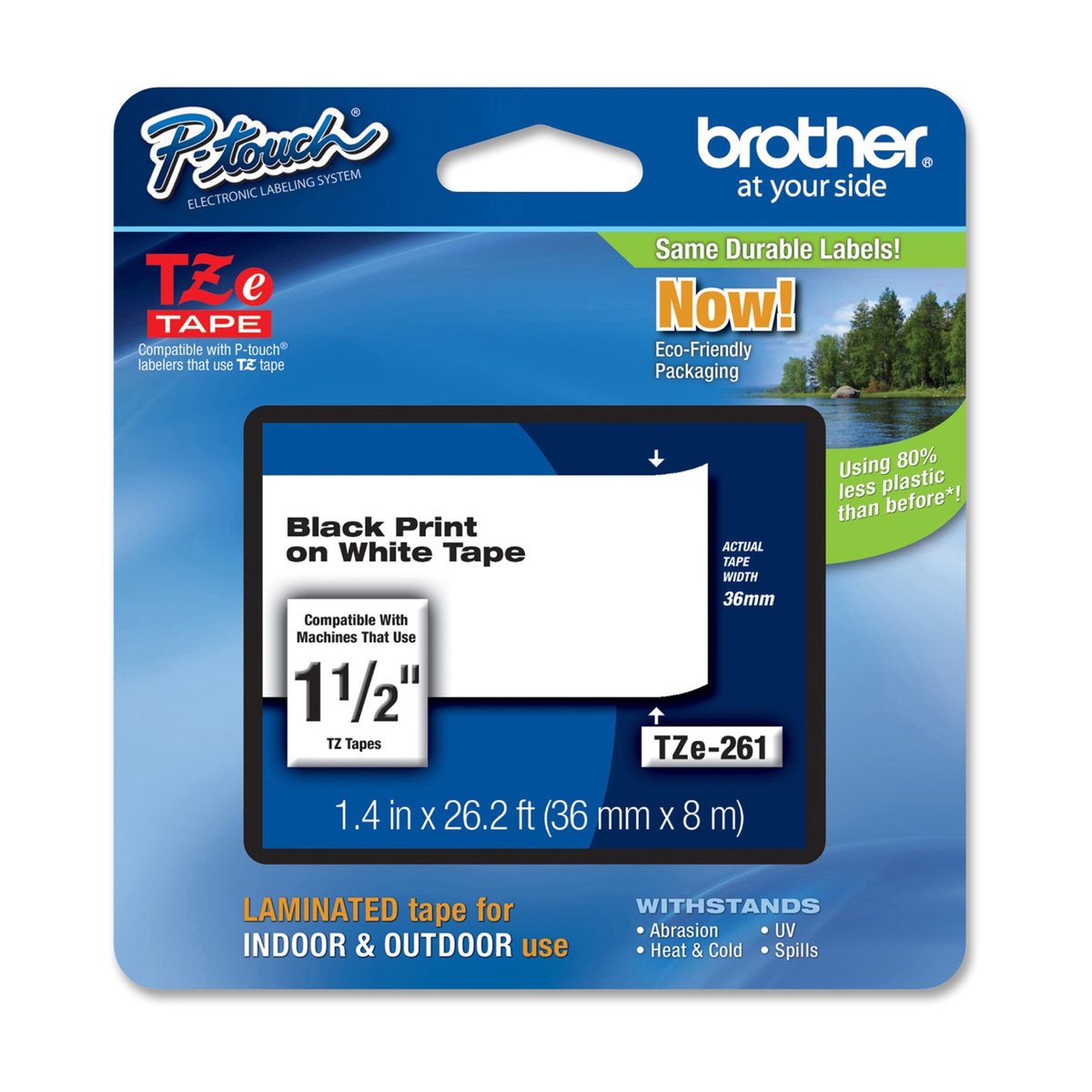 Brother - Nastro - Nero/Bianco - TZE261 - …