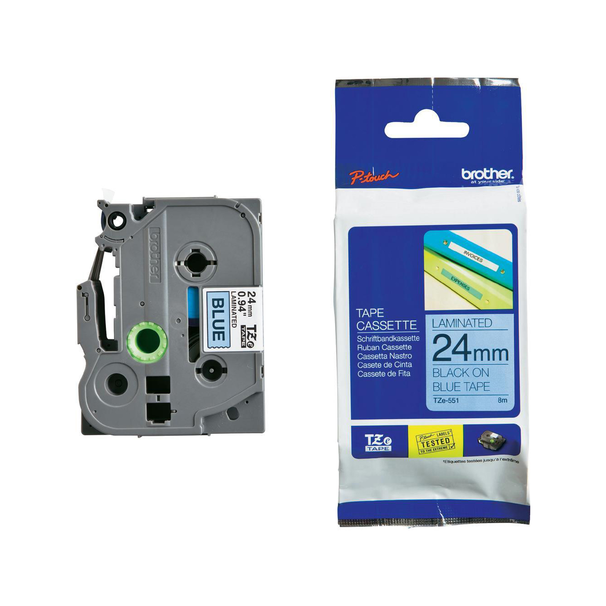 Brother - Nastro - Nero/Blu - TZE551 - …