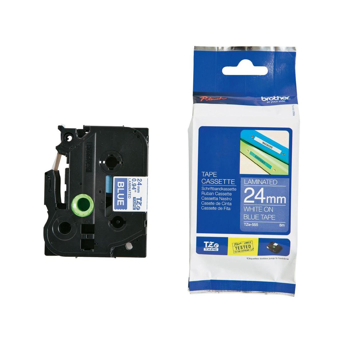 Brother - Nastro - Bianco/Blu - TZE555 - …
