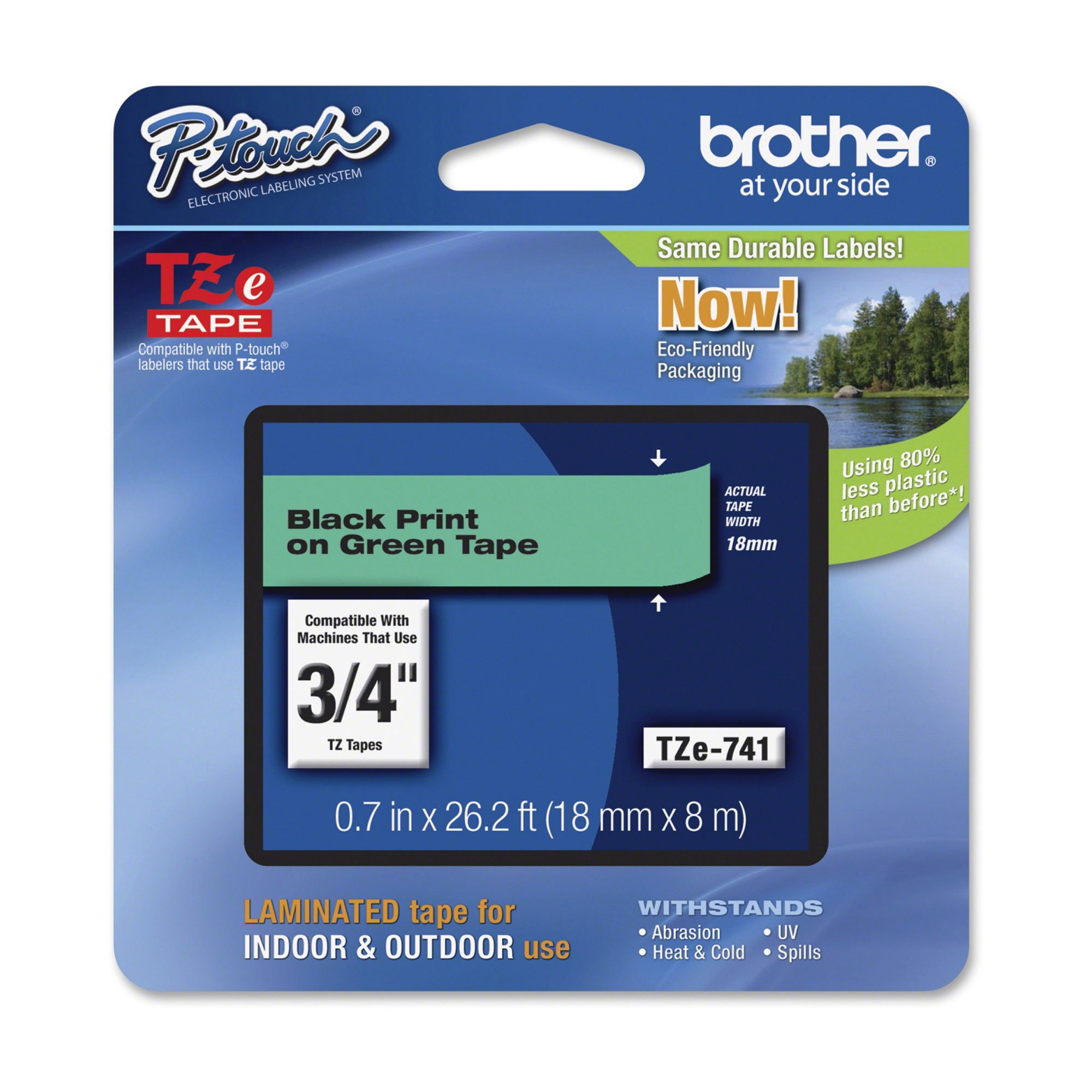 Brother - Nastro - Nero/Verde - TZE741 - …