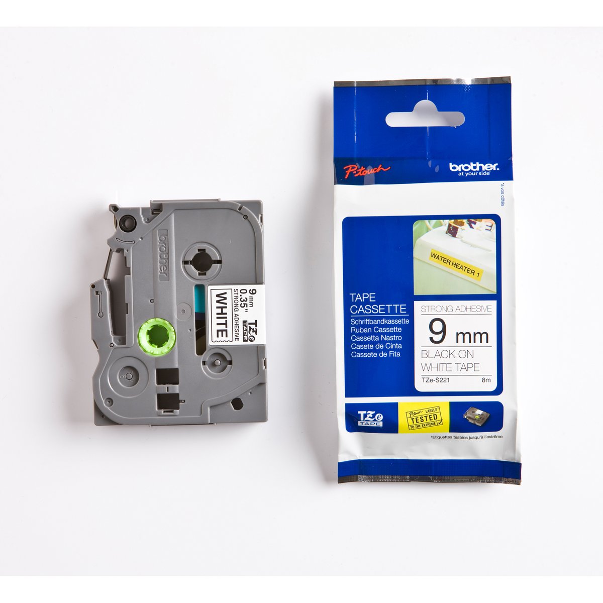 Brother - Nastro con adesivo resistente - Nero/Bianco …