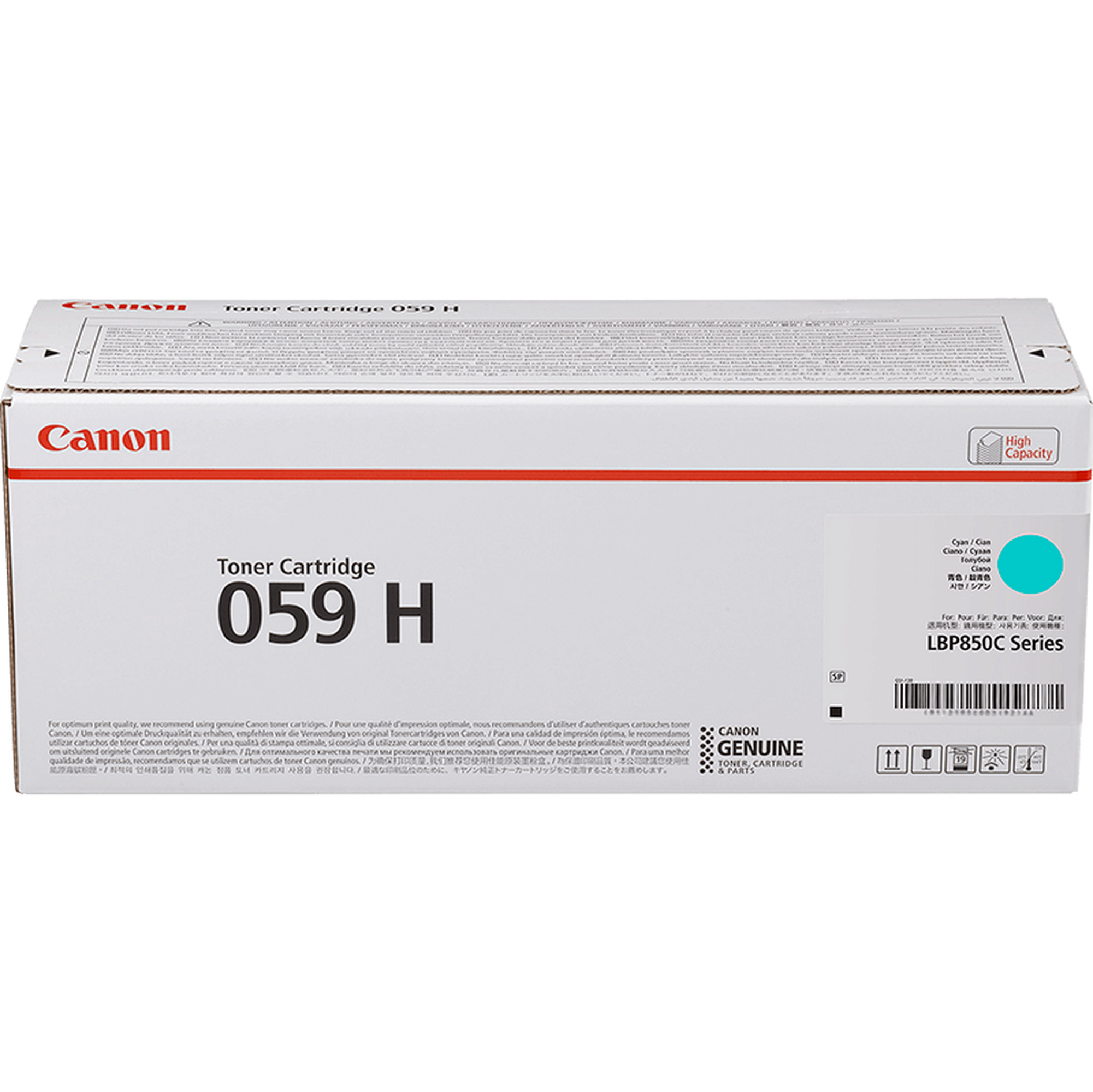 Canon 059 H - Alta capienza - ciano - originale - cartuccia toner - per i-SENSYS LBP852Cx; Satera LBP851C, LBP852Ci