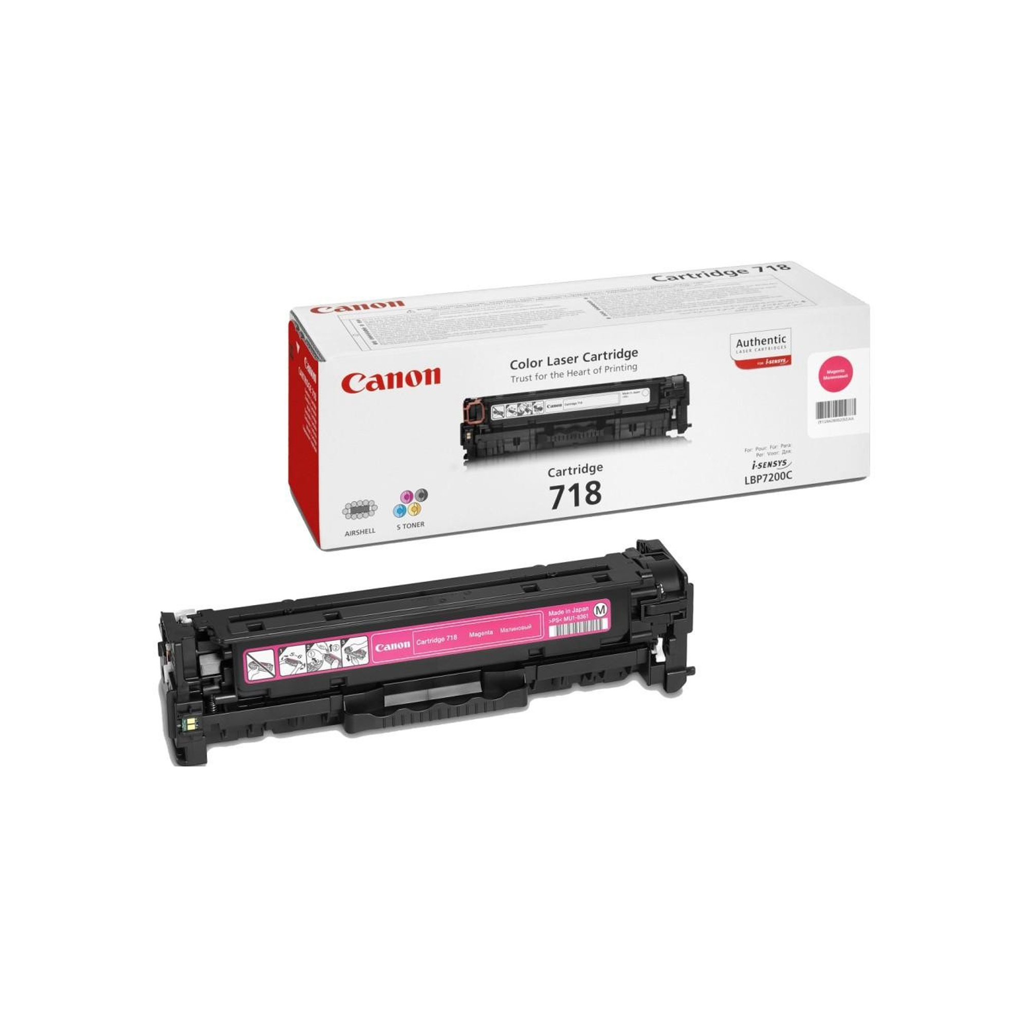 Canon 718 Magenta - Magenta - originale - cartuccia toner - per ImageCLASS LBP7200; i-SENSYS MF8330, MF8350; Laser Shot LBP-7200; Satera MF8330, MF8350