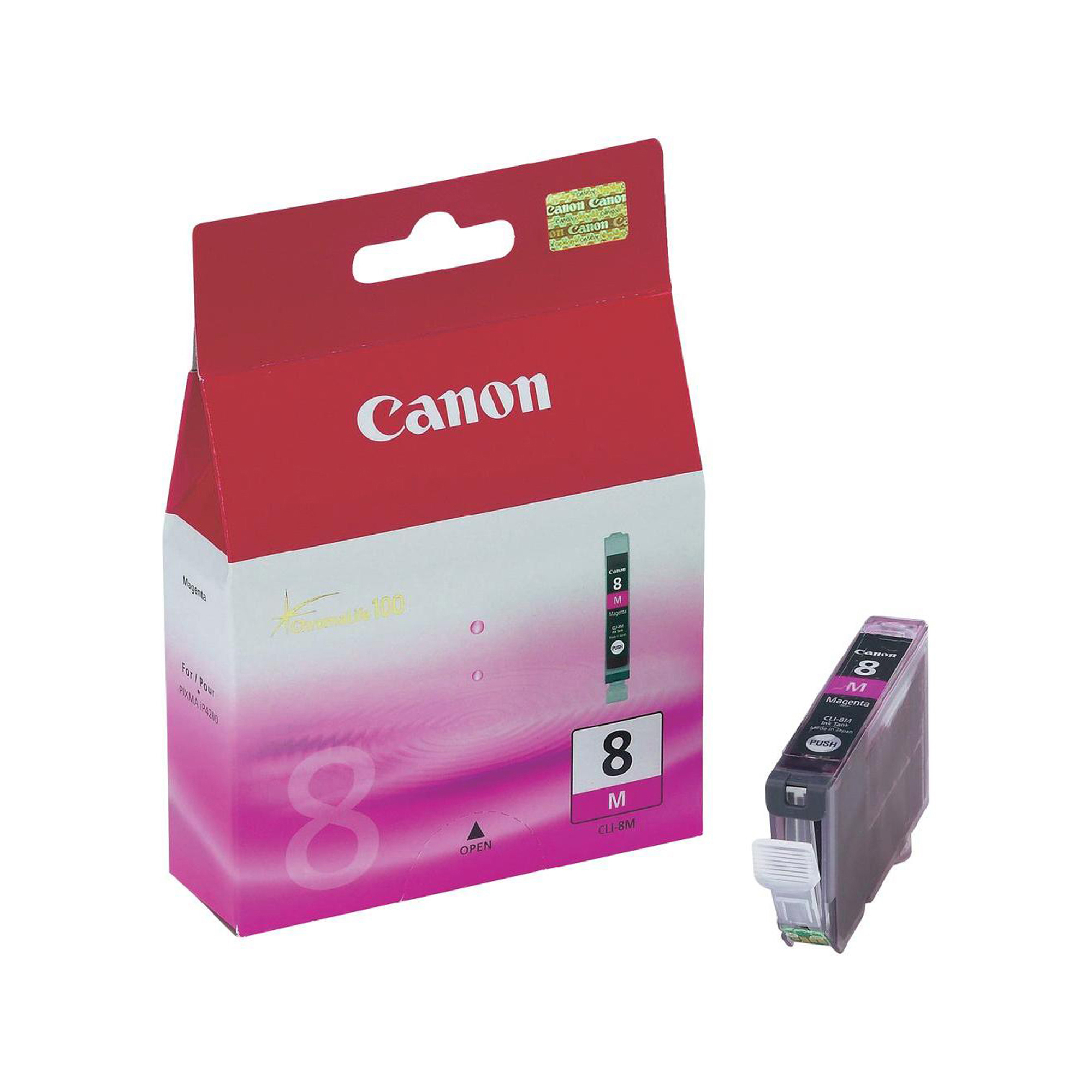 Canon CLI-8M - 13 ml - magenta - originale - serbatoio inchiostro - per PIXMA iP3500, iP4500, iP5300, MP510, MP520, MP610, MP960, MP970, MX700, MX850, Pro9000