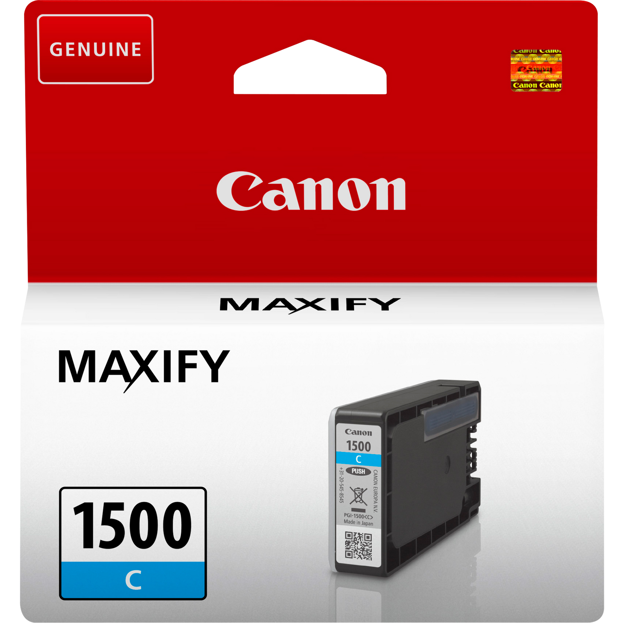 Canon PGI-1500 C - 4.5 ml - ciano - originale - serbatoio inchiostro - per MAXIFY MB2050, MB2150, MB2155, MB2350, MB2750, MB2755