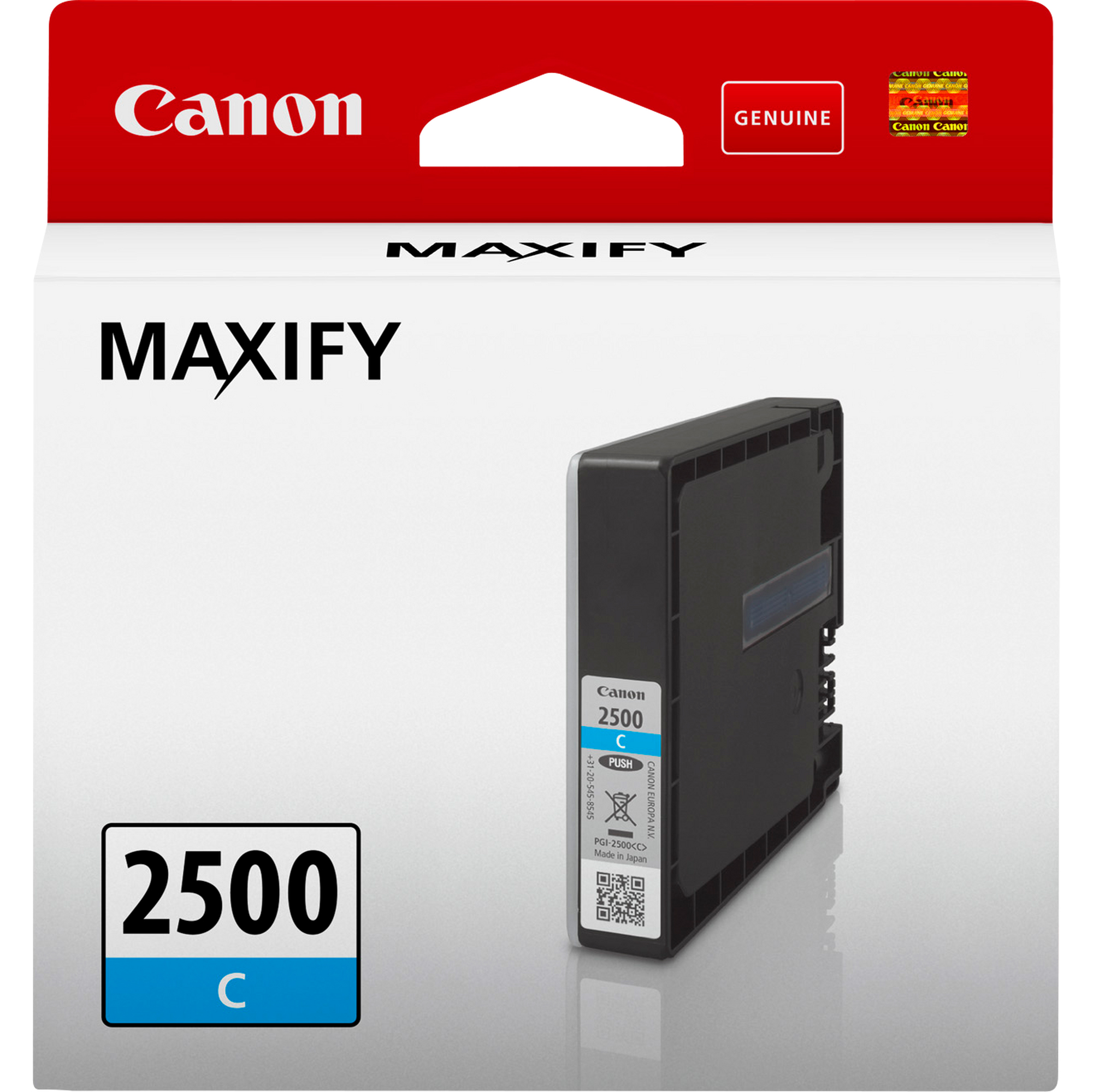 Canon PGI-2500 C - 9.6 ml - ciano - originale - serbatoio inchiostro - per MAXIFY iB4050, iB4150, MB5050, MB5150, MB5155, MB5350, MB5450, MB5455
