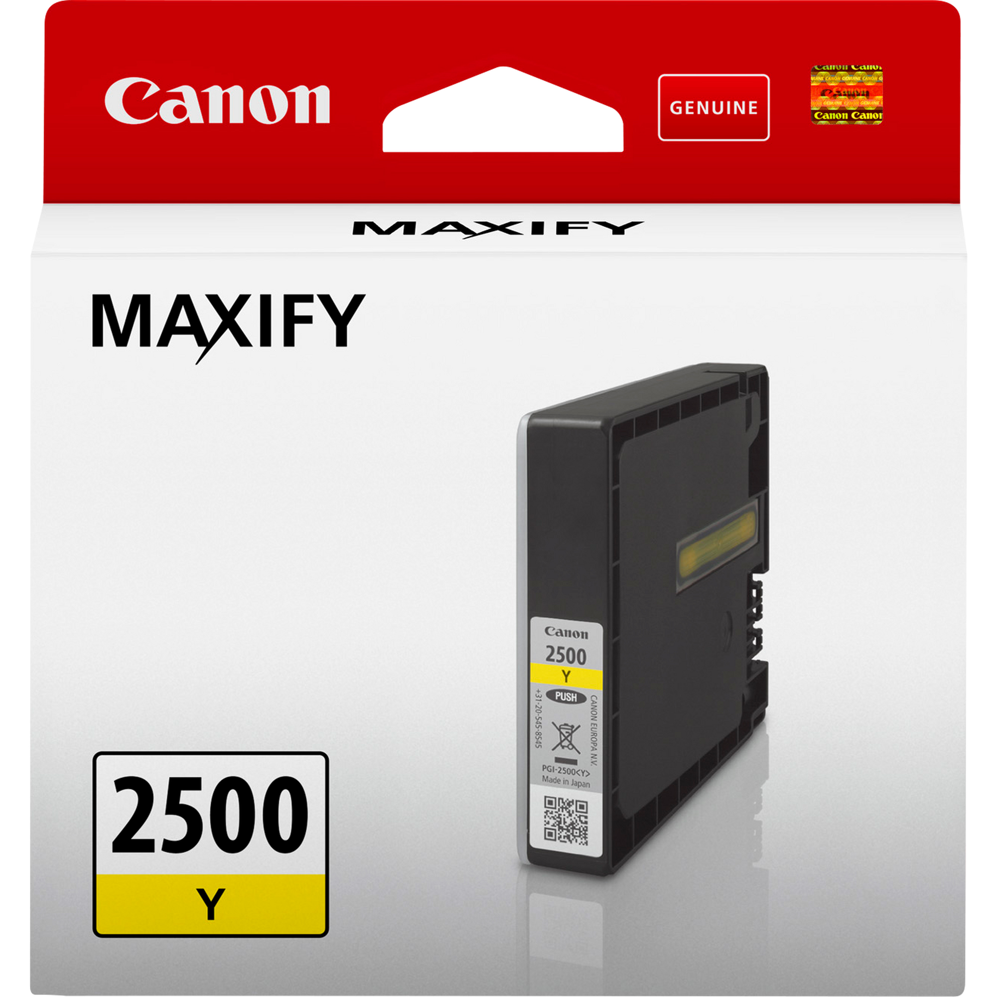 Canon PGI-2500 Y - 9.6 ml - giallo - originale - serbatoio inchiostro - per MAXIFY iB4050, iB4150, MB5050, MB5150, MB5155, MB5350, MB5450, MB5455
