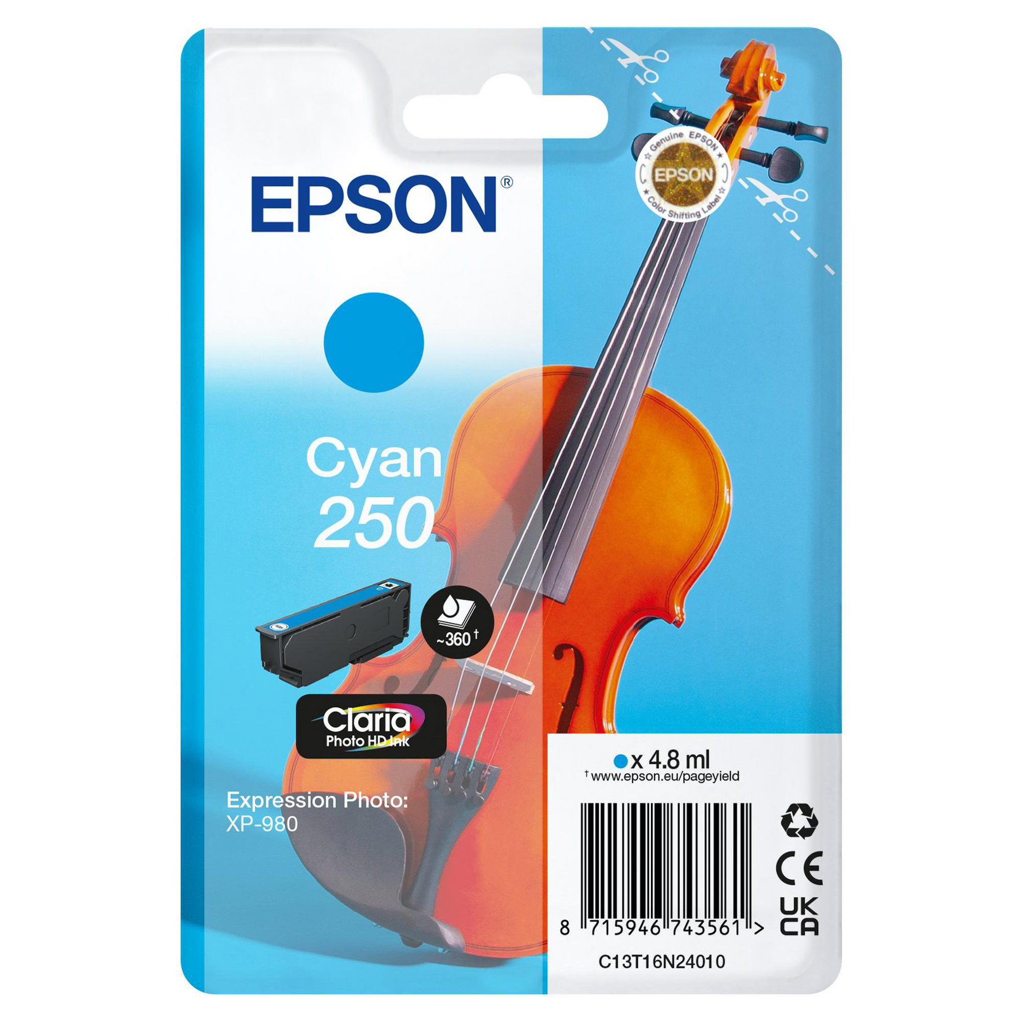 Epson - Cartuccia - Ciano - 205 - Violin Claria- C13T16N24010 - 4,8 ML