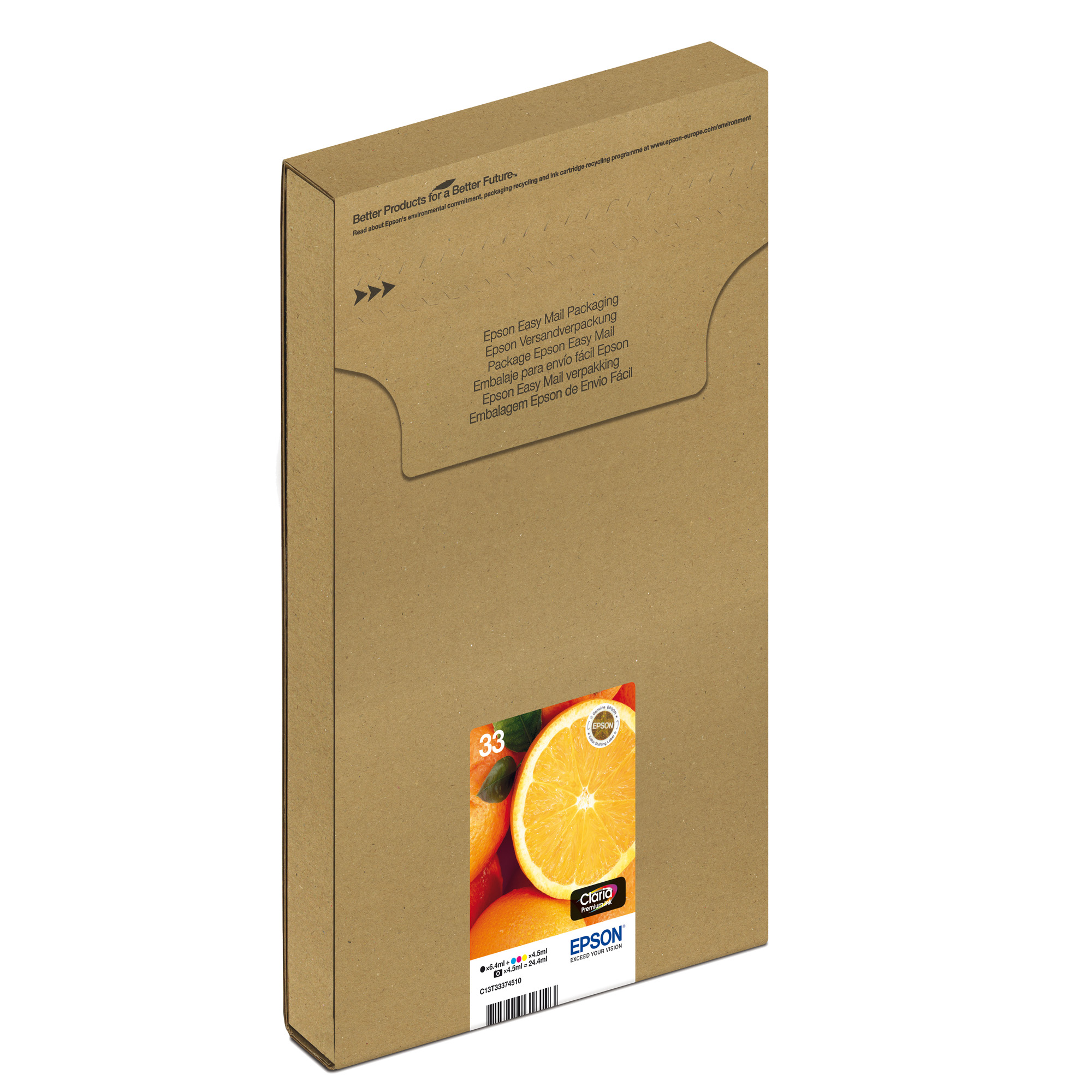 Epson Multipack 33 - Confezione da 5 - nero, giallo, ciano, magenta, nero per foto - originale - blister - cartuccia d'inchiostro - per Expression Premium XP-530, XP-540, XP-630, XP-635, XP-640, XP-645, XP-830, XP-900