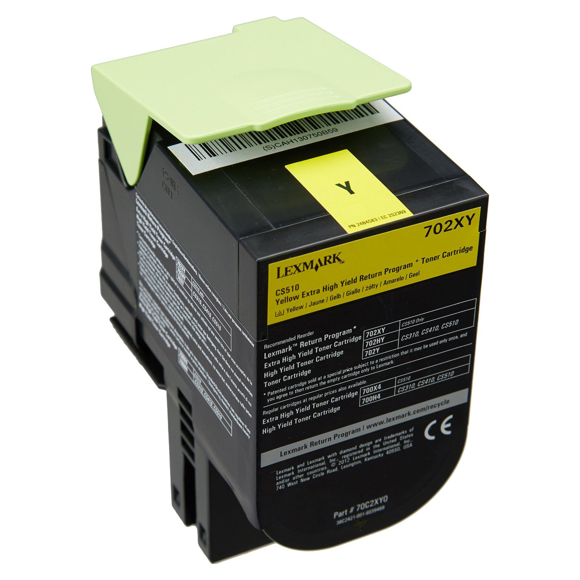 Lexmark 702XY - Extra High Yield - giallo - originale - cartuccia toner LCCP, LRP - per Lexmark CS510de, CS510dte