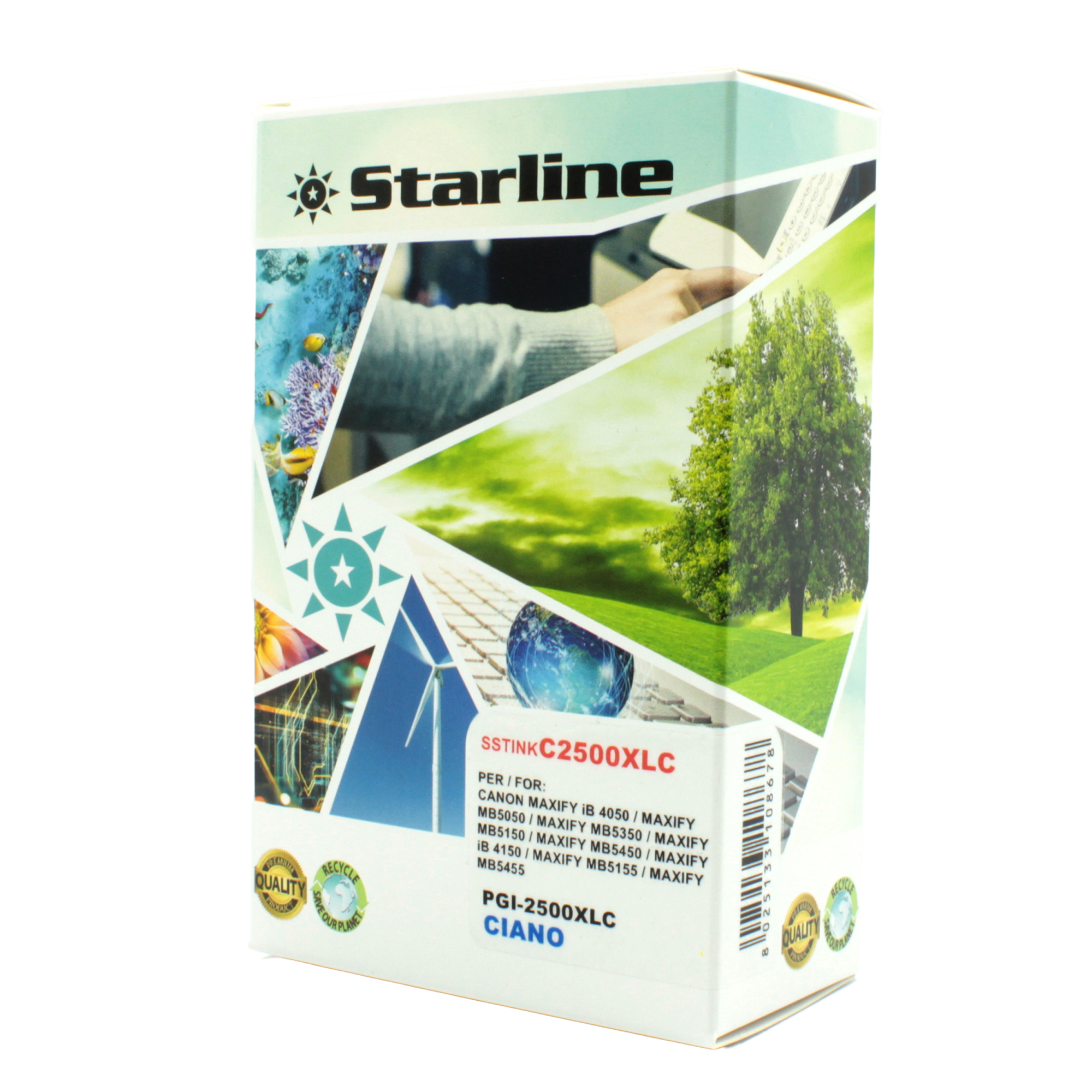 Starline - Cartuccia ink - per Canon - Ciano - PGI-2500XLC - 21 ml