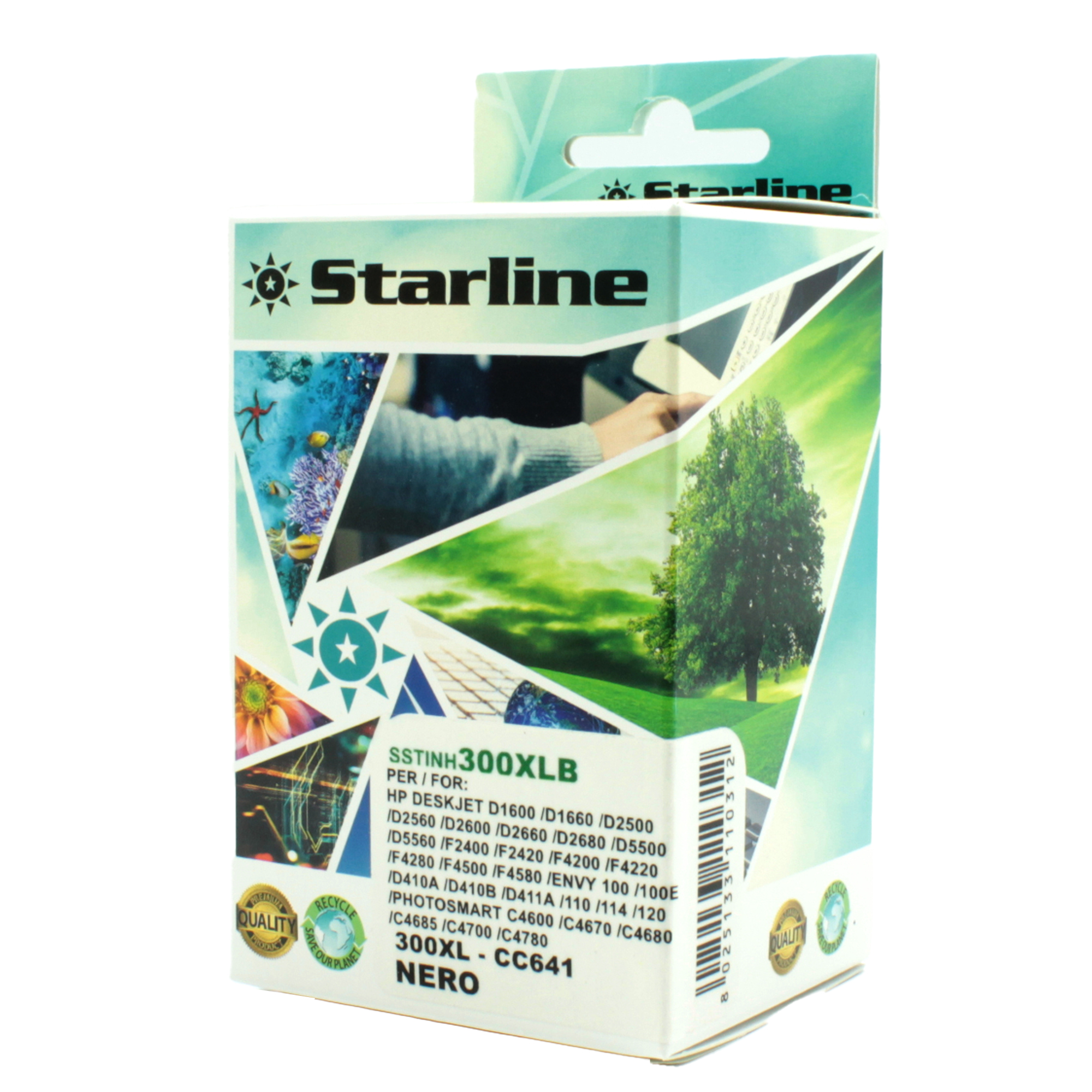 Starline - Cartuccia ink Compatibile - per HP 300XL - Nero