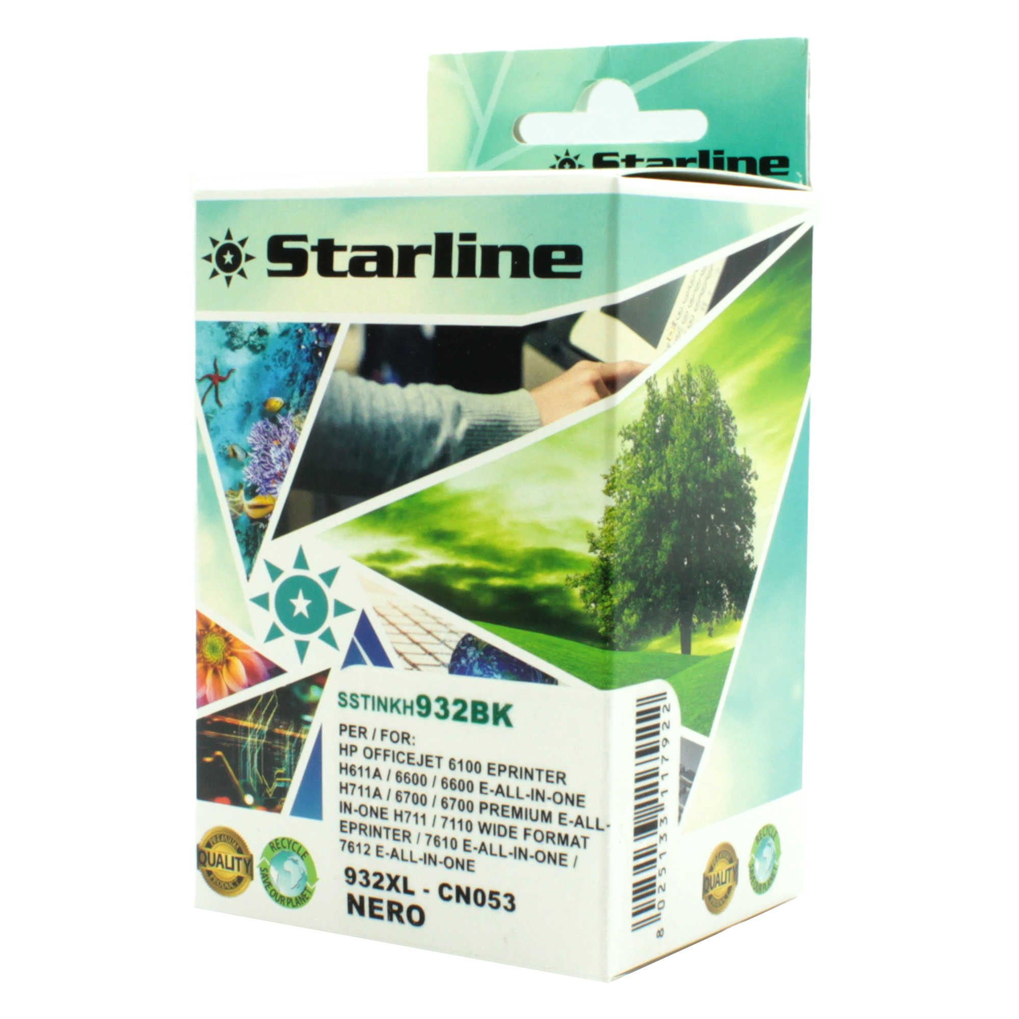 Starline - Cartuccia ink Compatibile - per HP 932 - Nero - CN053AN - 32ml