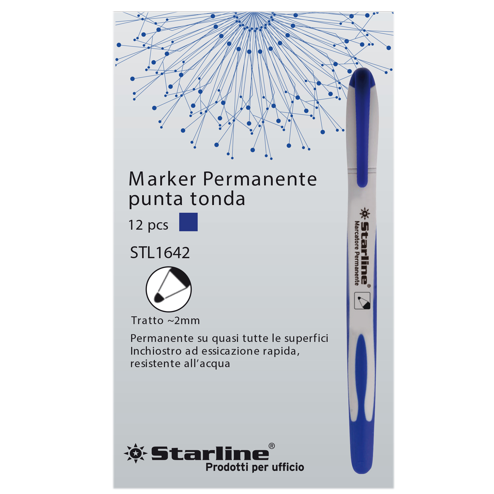 Marcatore permanente Starline - punta tonda 2,0mm - blu - Starline