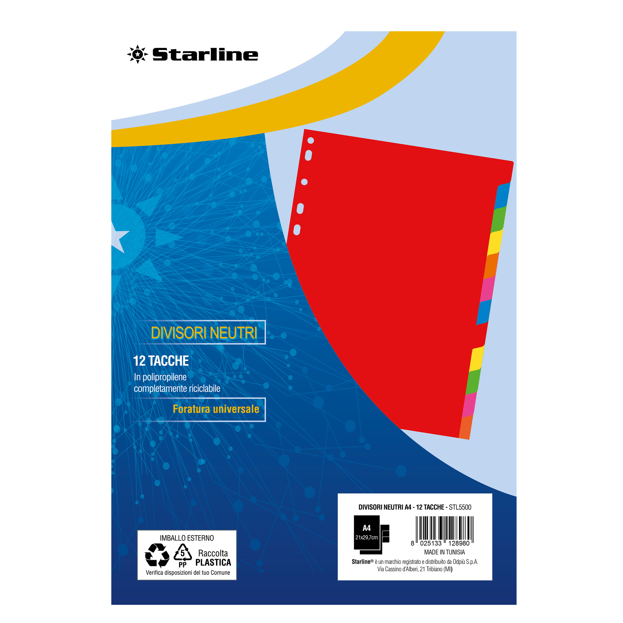 Divisori neutri 12 tacche - A4 - PP …