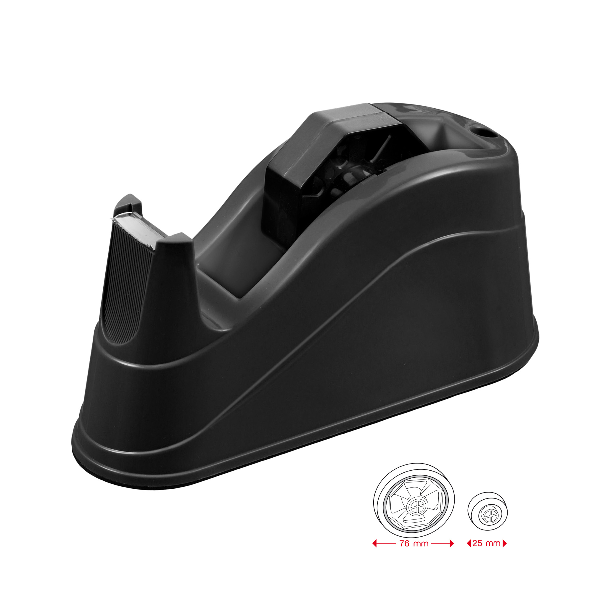 Dispenser da tavolo big c/portapenne nero per nastri …