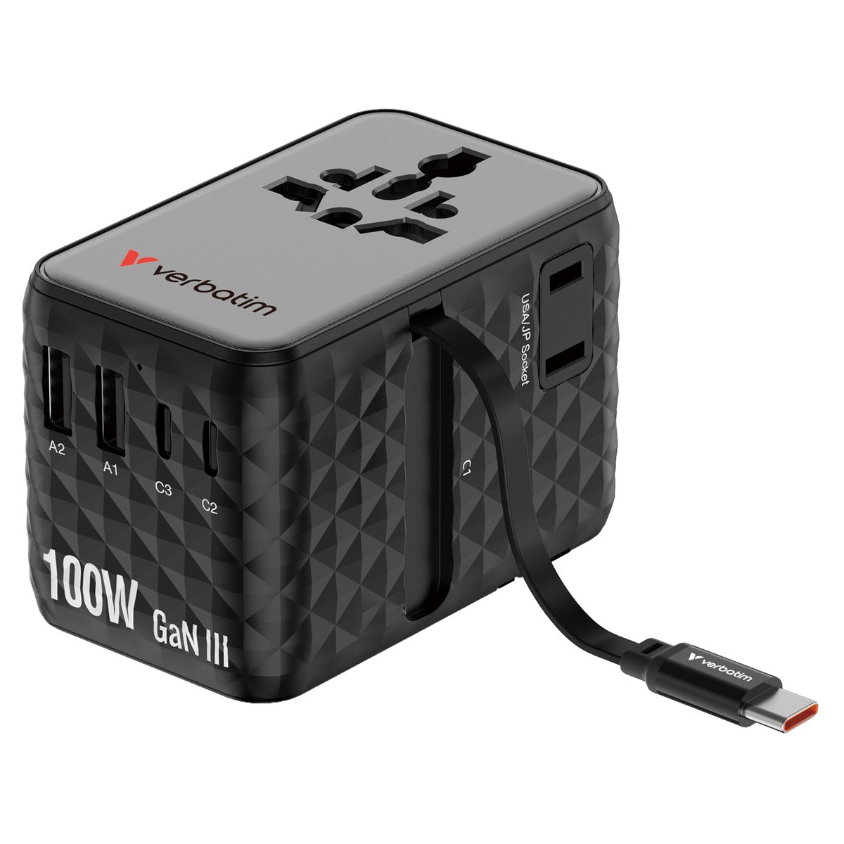 Verbatim ChargeÂ´nÂ´ Travel 100W Universal Adapter with (30191)