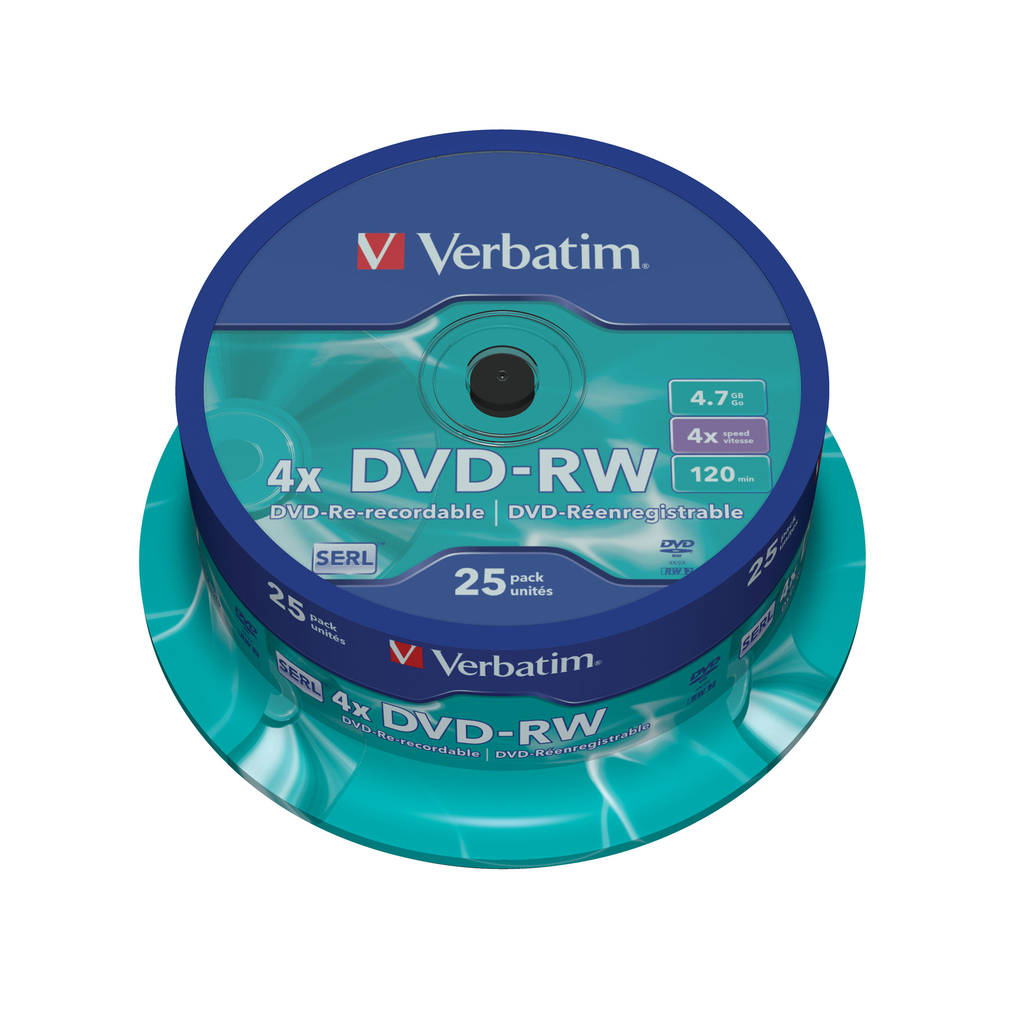 Verbatim - Confezione 25 DVD-RW - argento lucido …