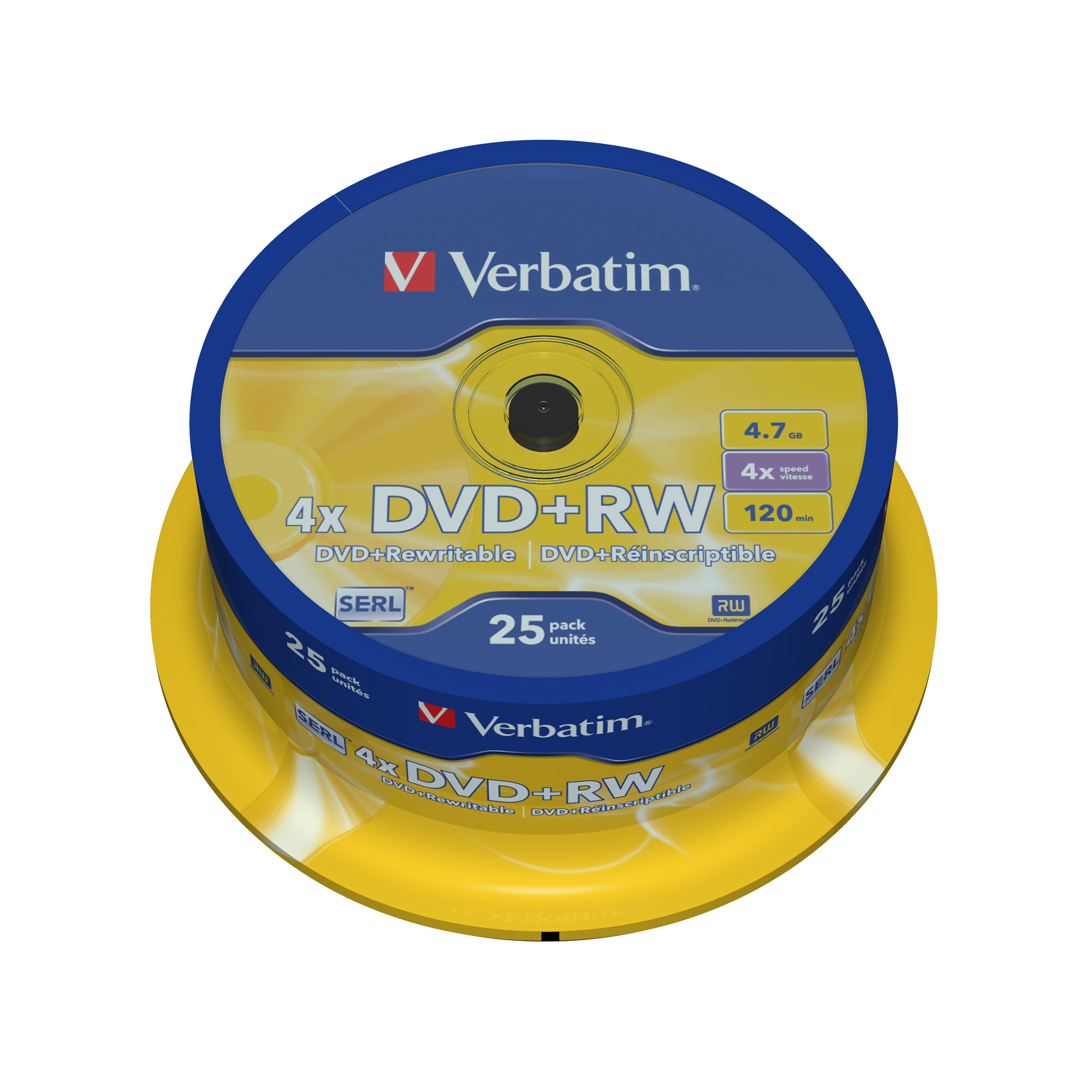 Verbatim - Scatola 25 DVD+RW - serigrafato Spindle …