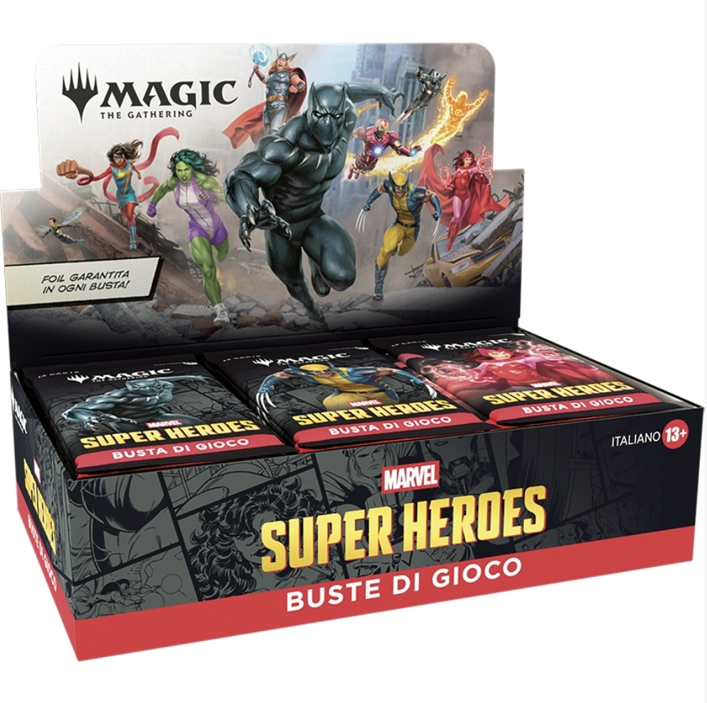 PREORDINE MAGIC THE GATHERING BOX PLAY BOOSTER - MARVEL SUPER HEROES (30 BUSTE) - ITA 26/06/2026