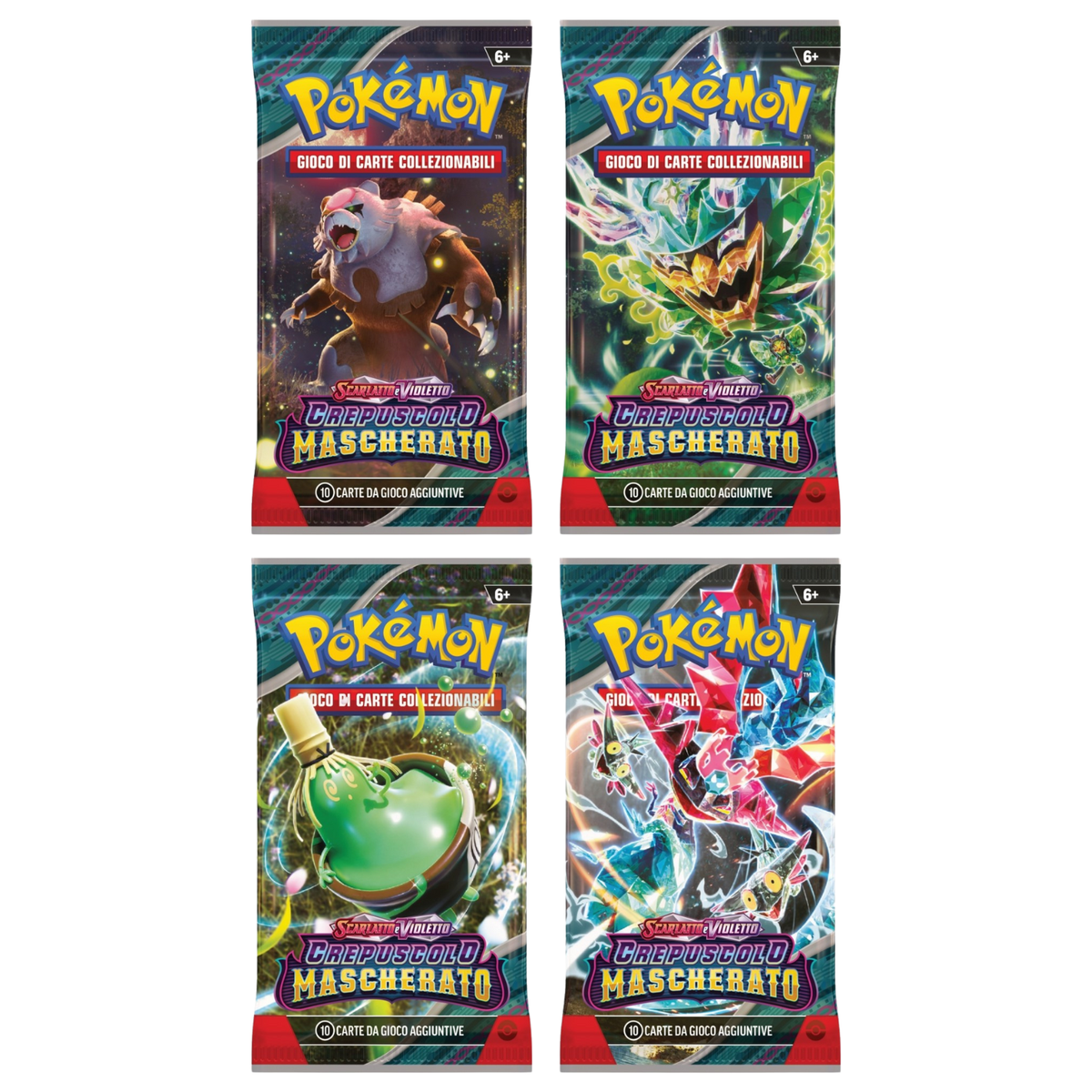PREVENDITA Pokemon - Bustina Singola "SCARLATTO E VIOLETTO - 06 Crepuscolo Mascherato"