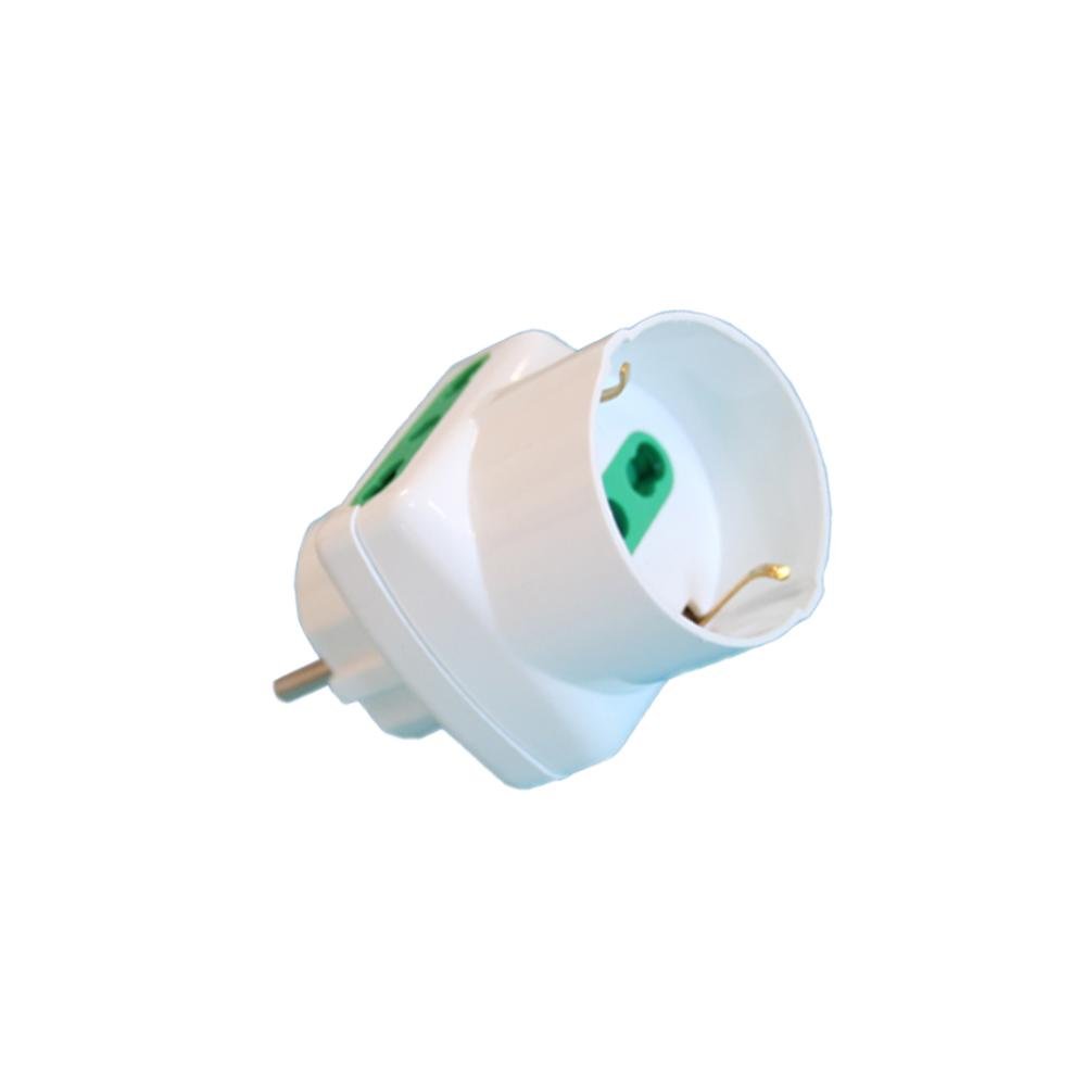 EXTRASTAR ADATTATORE SPINA SCHUKO 2 PRESE 10/16A +1 …