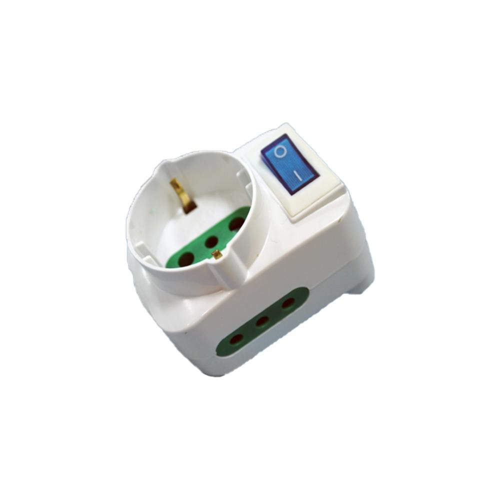 EXTRASTAR ADATTATORE SPINA 10A/2P. 2P+T+1P.10A SCHUKO