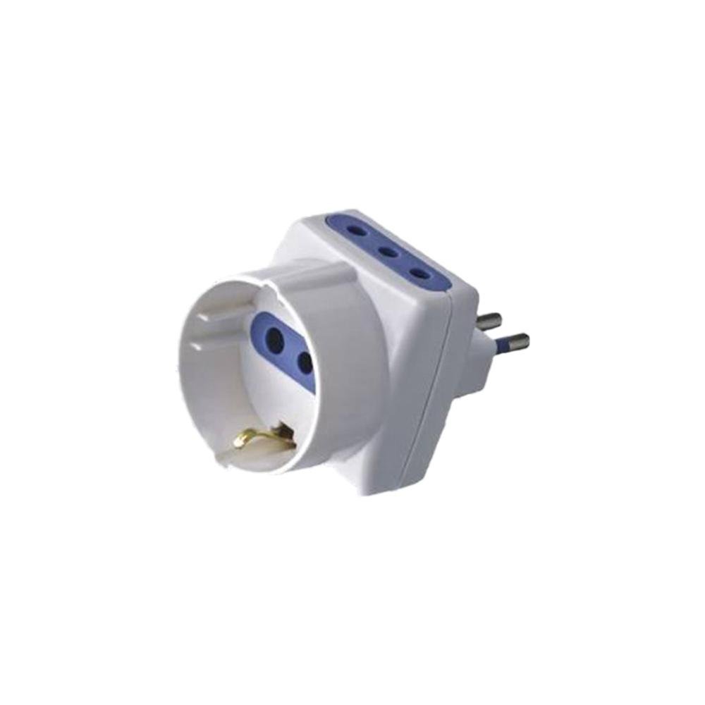 EXTRASTAR ADATTATORE 10A 2 PRESE 10A+1 SCHUKO