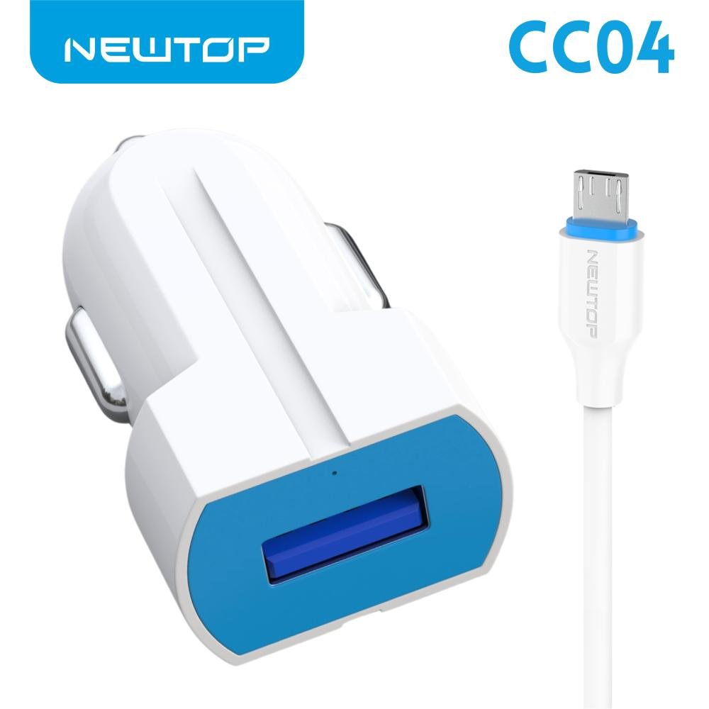 NEWTOP CC04 CARICATORE MACCHINA 1USB 2A CON CAVO …