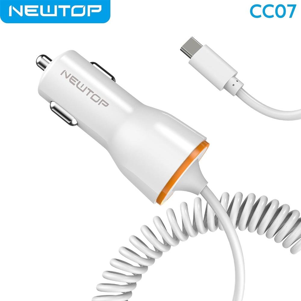 NEWTOP CC07 CAR FAST CHARGER CON CAVO MICRO …