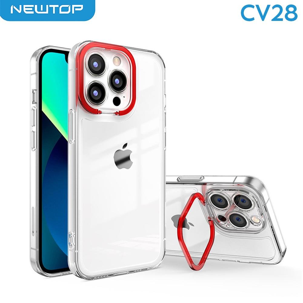 NEWTOP CV28 TPU CLEAR CAMERA COLOR STAND IPHONE 12 PRO MAX