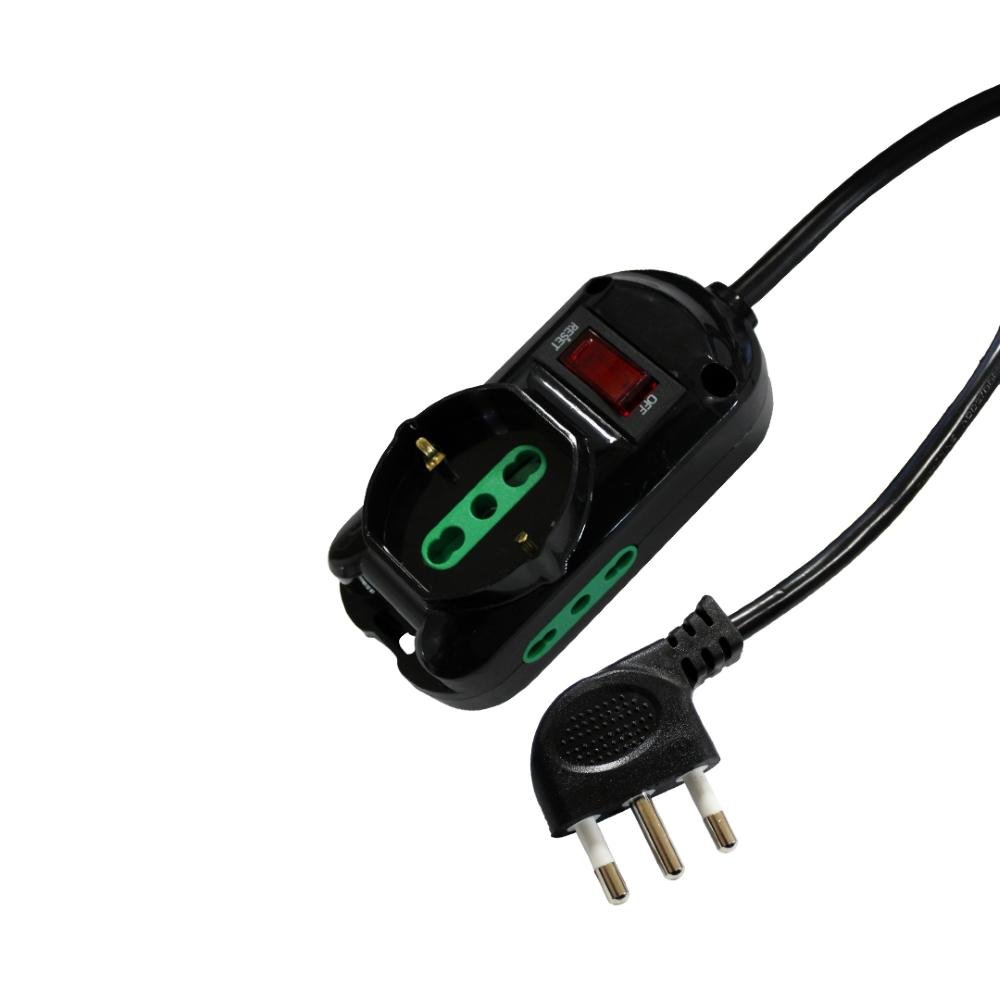 EXTRASTAR MULTIPRESA 10/16A+SCHUKO SPINA 10A CON SOVRACCARICO