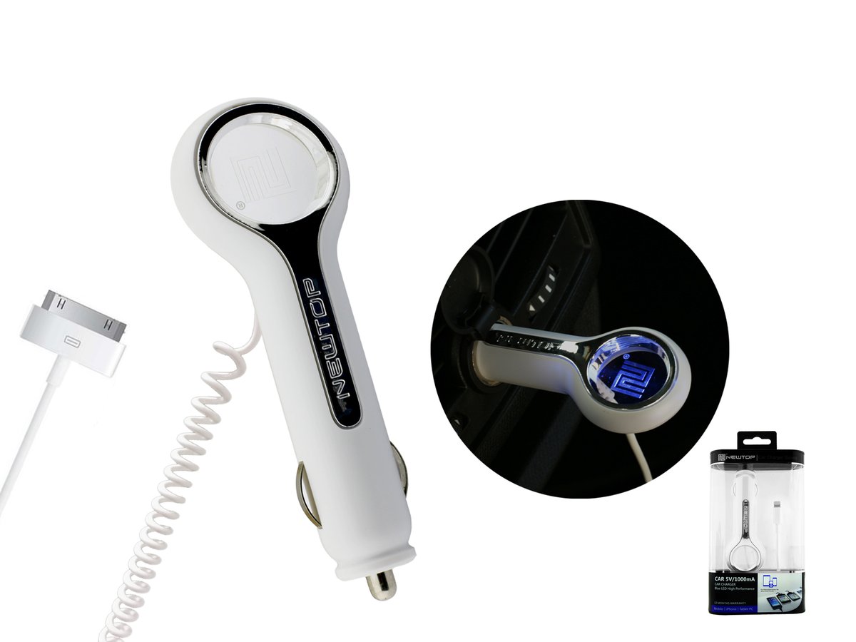 NEWTOP LED CAR CHARGER IPHONE 4G-4S