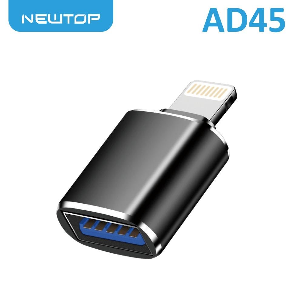 NEWTOP AD45 ADATTATORE LIGHTNING M/USB 3.0 F IOS OTG