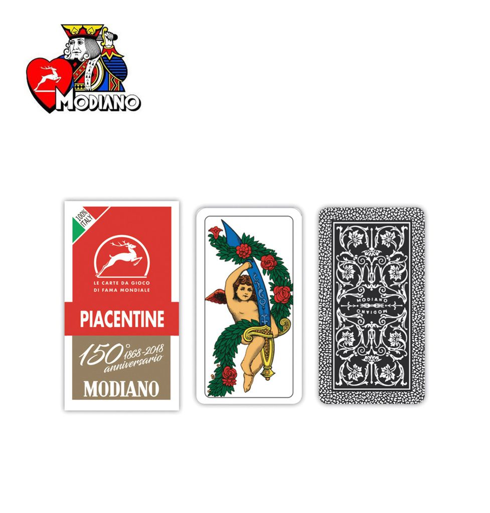 MODIANO CARTE DA GIOCO PIACENTINE EXTRA ROSSE N.81/25 ART.300084