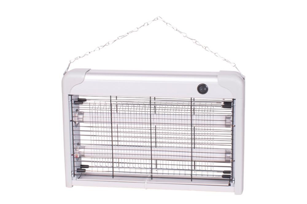 NATALUNA MOSCA KILLER ALLUMINIO 20W 220V 39X6X26CM CAVO 1MT PRESA A 2 POLI - 2 TUBI UV DA 10W