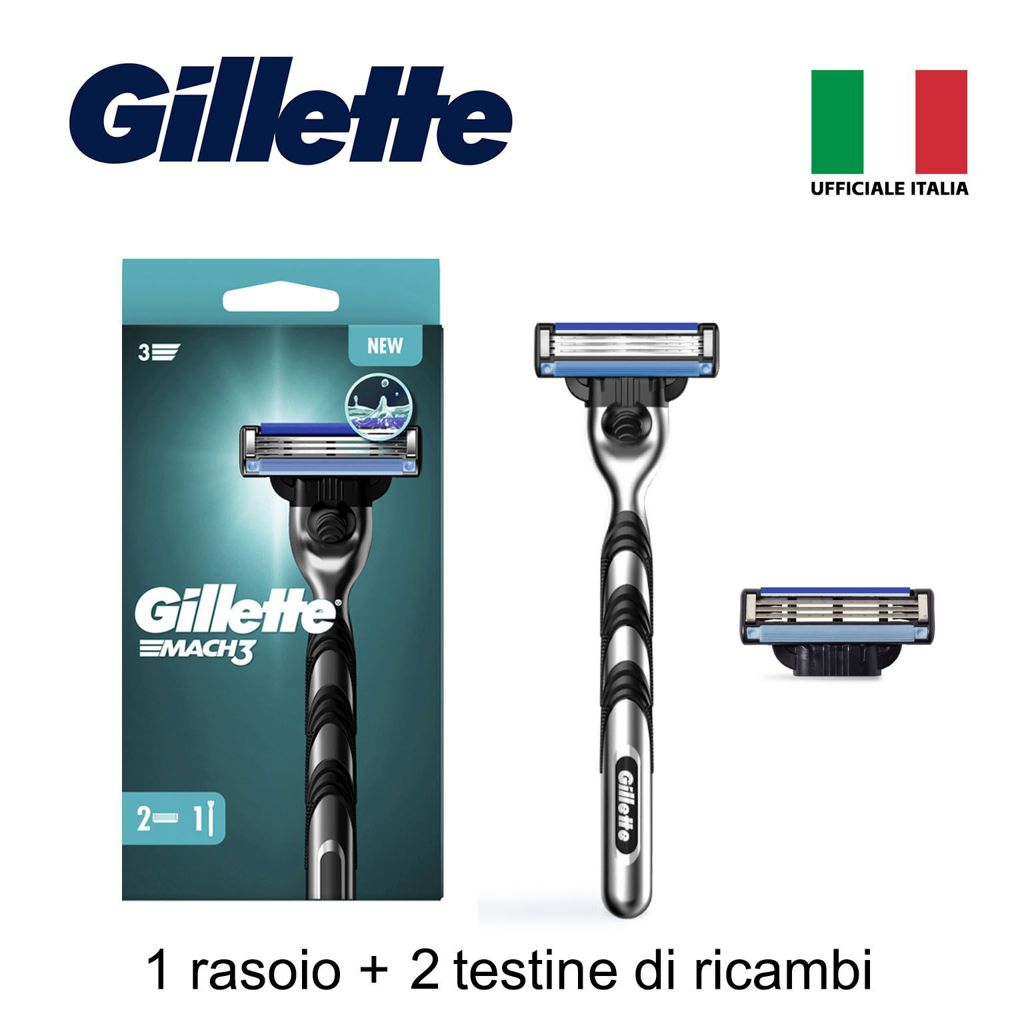 GILLETTE RASOIO MACH3 1 RASOIO 2 RIC. BL1 …
