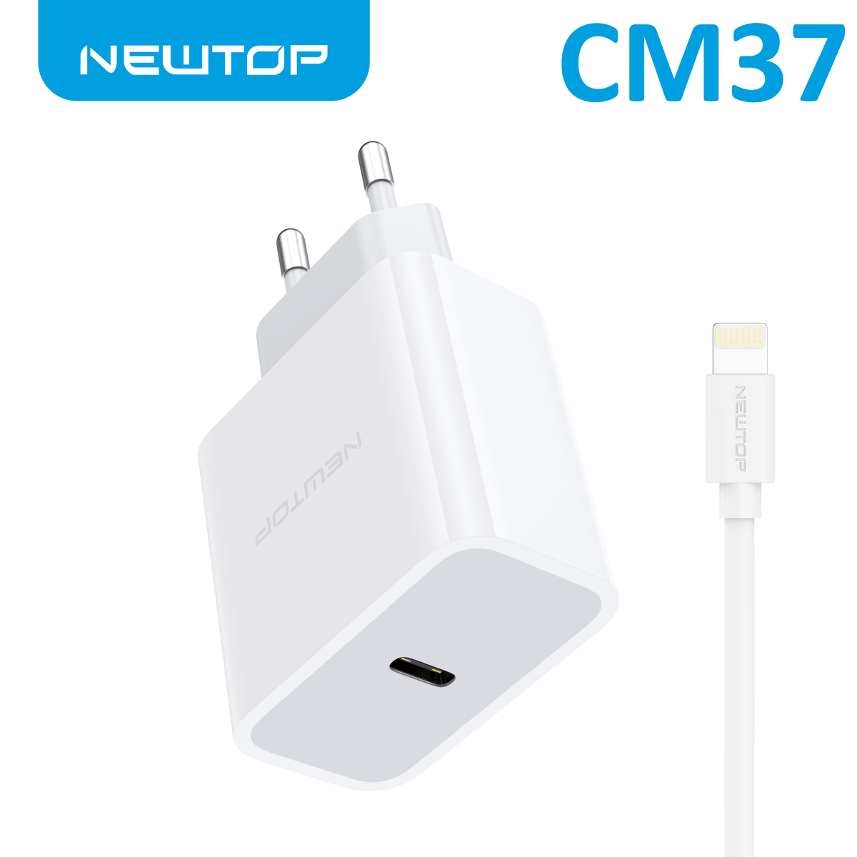 NEWTOP CM37 CARICATORE USB-C PD 25W CON TYPE-C/LIGHTNING