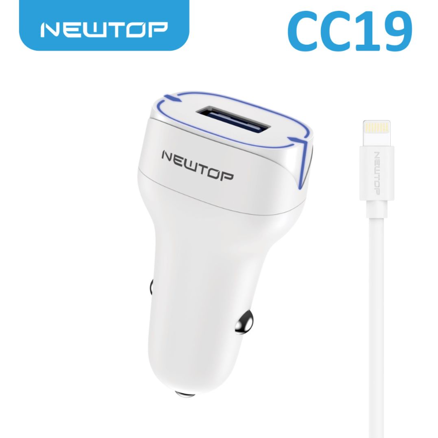 NEWTOP CC19 CARICATORE DA MACCHINA 1USB 2.4A CON …