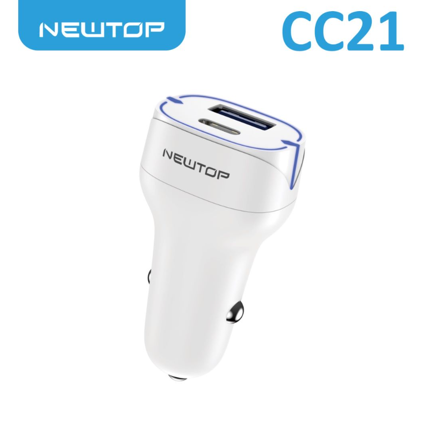 NEWTOP CC21 CARICATORE DA MACCHINA QC3.0 + PD …