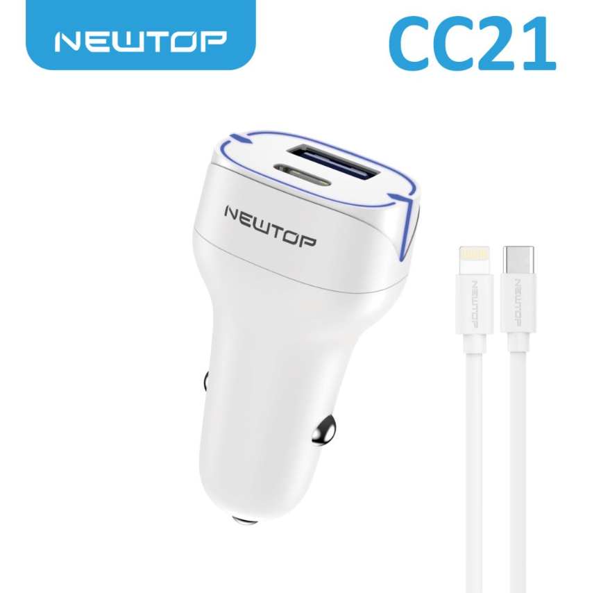 NEWTOP CC21 CARICATORE DA MACCHINA QC3.0 + PD …