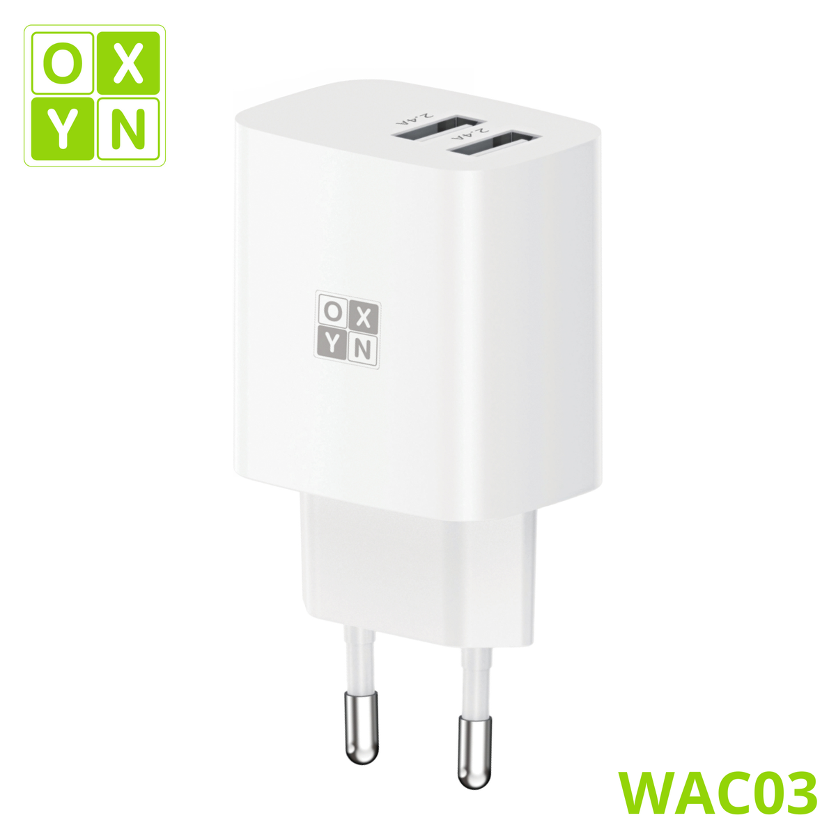 OXYN WAC03 CARICATORE 2USB 2.4A
