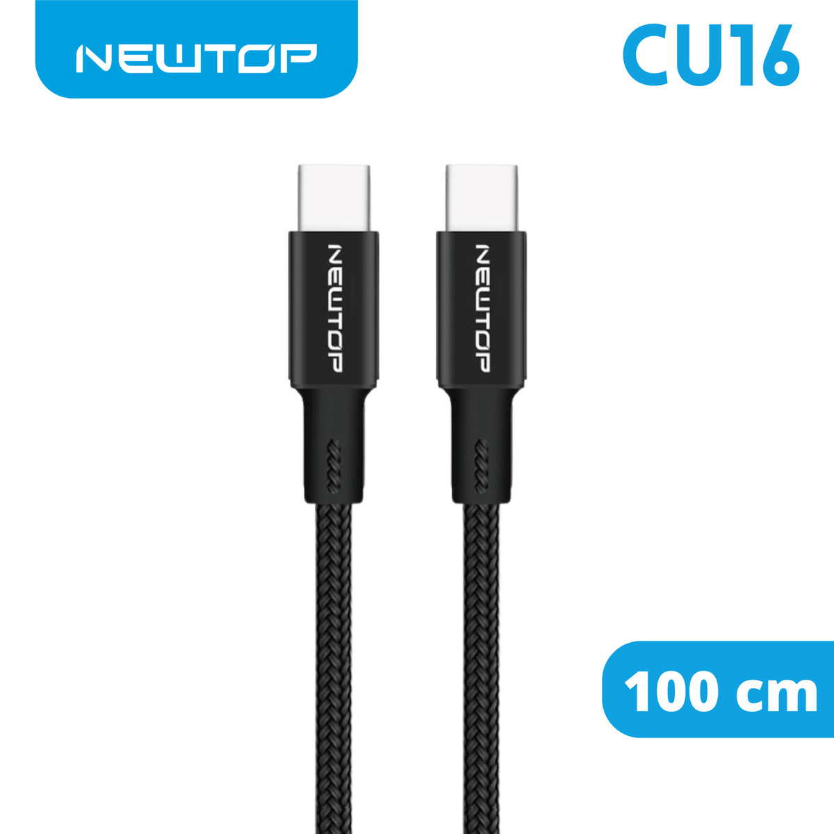 NEWTOP CU16 CORD ALUMINIUM CAVO 100CM TYPE-C/TYPE-C