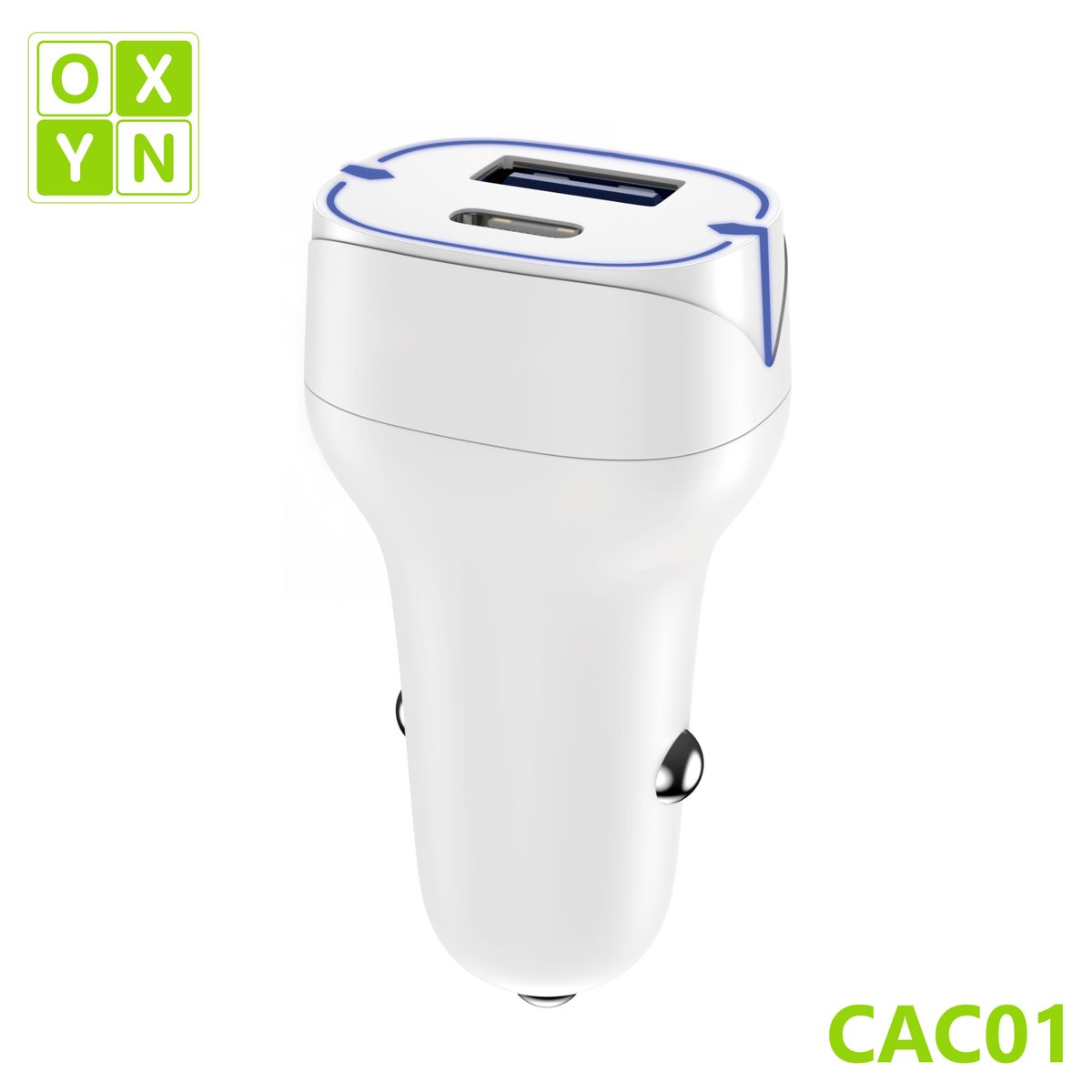 OXYN CAC01 CARICATORE DA MACCHINA QC3.0 + PD …