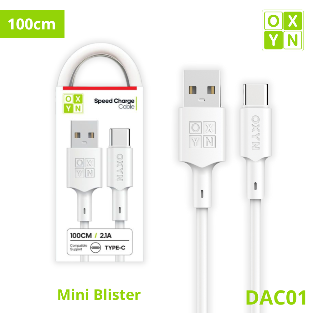 OXYN DAC01 MINI BLISTER CAVO USB/TYPE-C 100CM