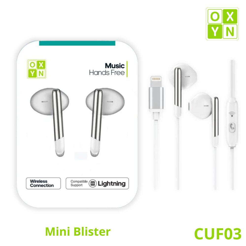 OXYN CUF03 MINI BLISTER AURICOLARE ATTACCO LIGHTNING CONNESSIONE BLUETOOTH