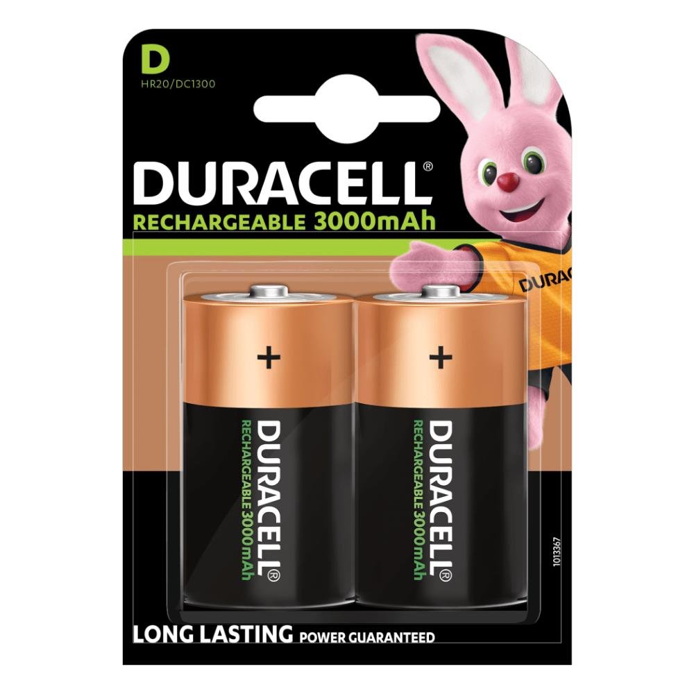 DURACELL BATTERIA RICARICABILE HR20 TORCIA D 3000MAH BL2